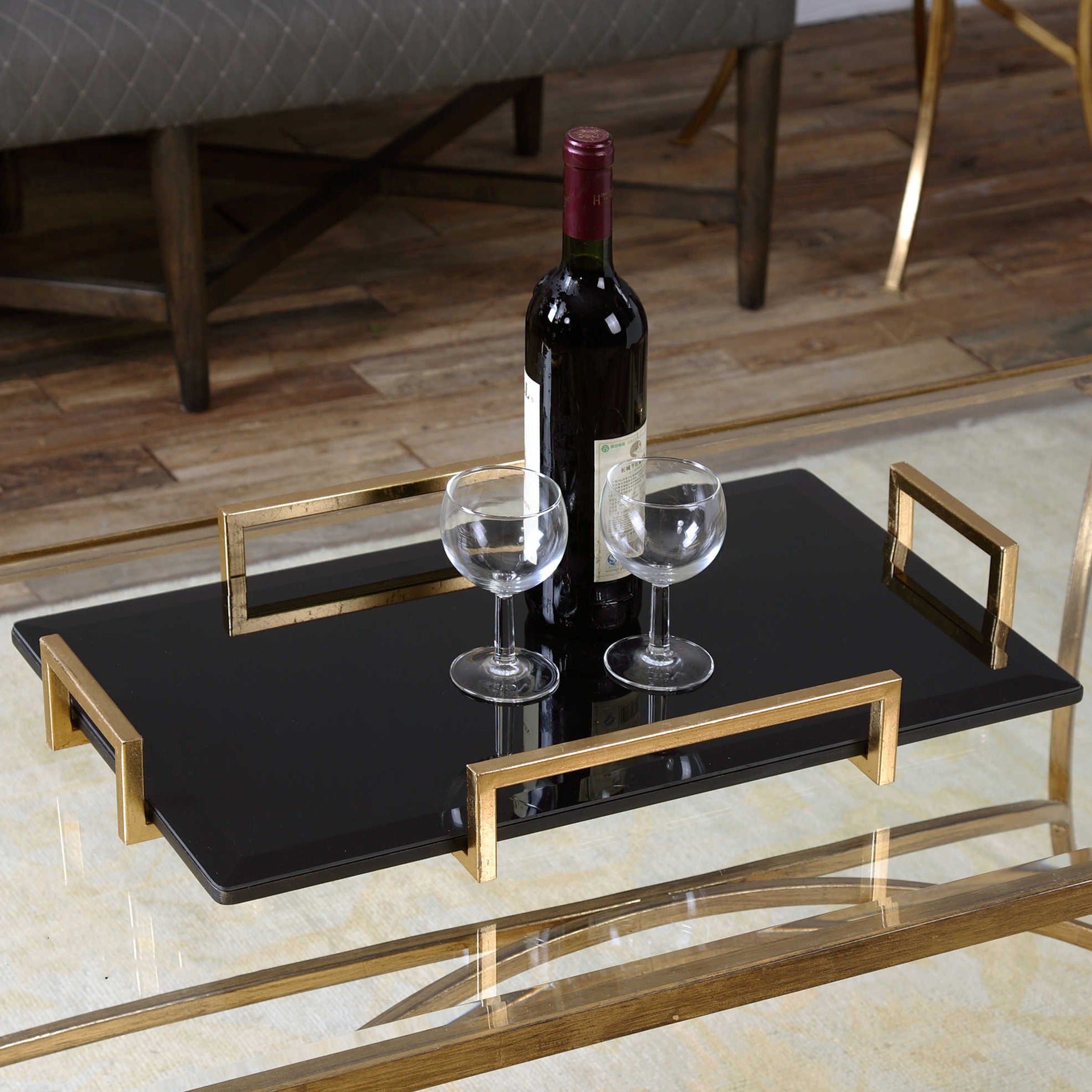 Ettore - Glass Tray - Black - Image 2
