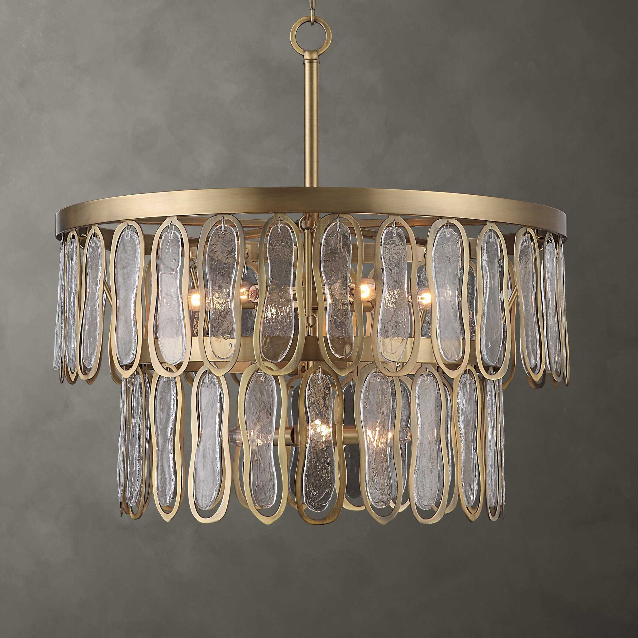 Aurelie – 9 Light Round Pendant – Brass