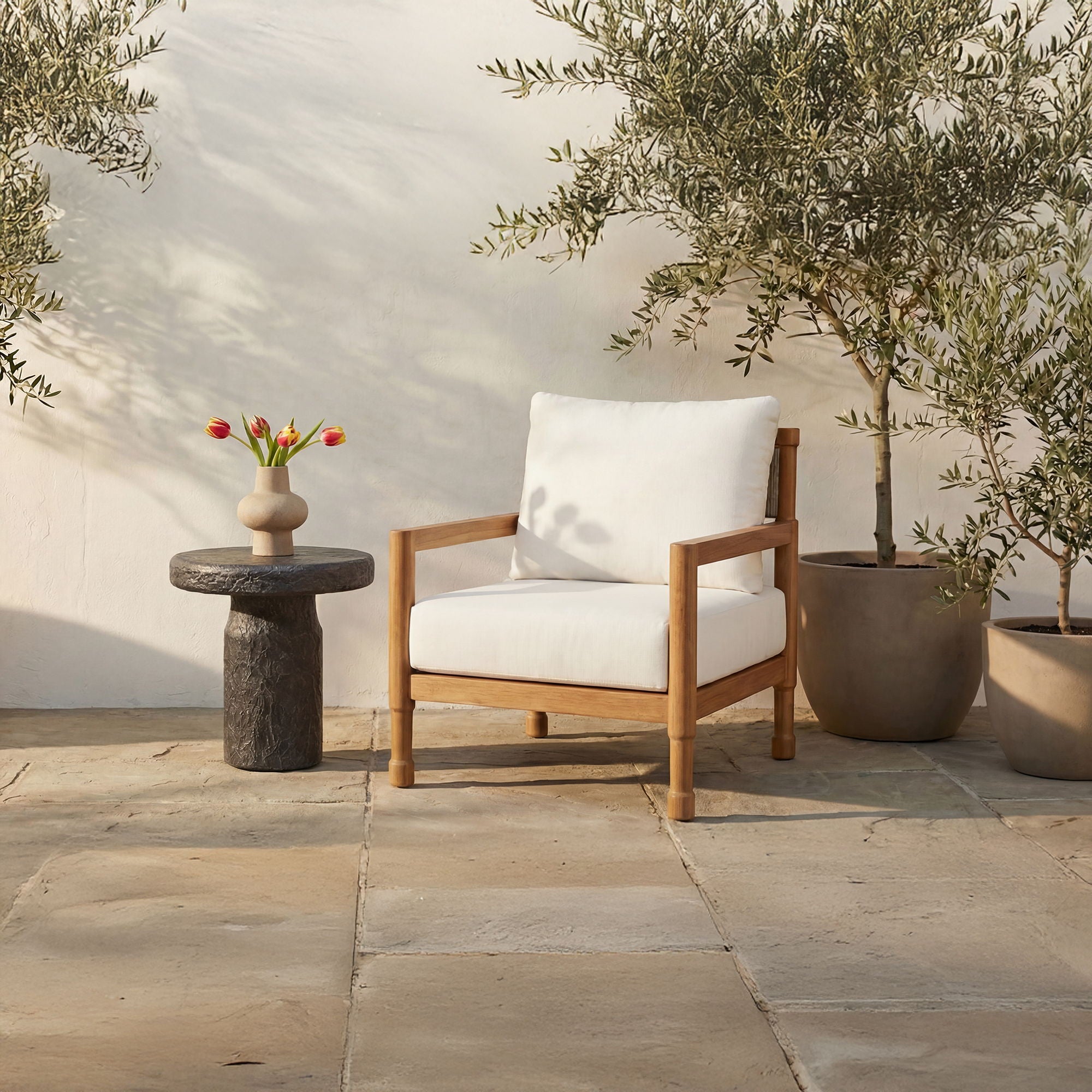 Raf – Outdoor Accent Chair – Natural