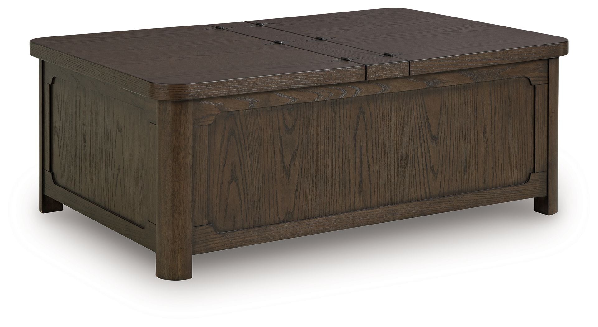 Breckington – Cocktail Table With Storage – Dark Brown