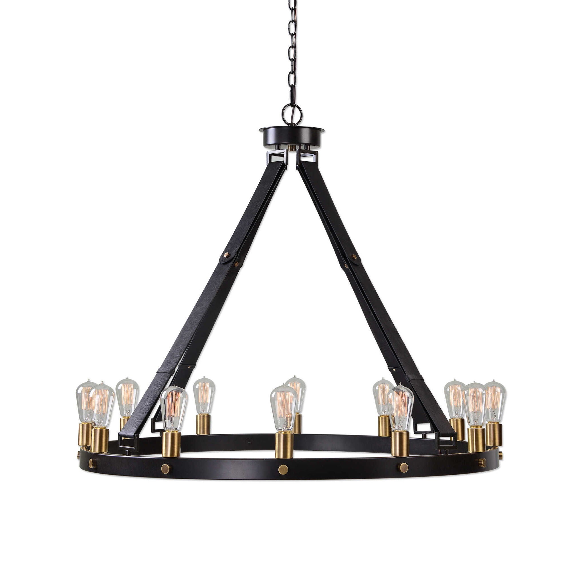 Marlow – 12 Light Circle Chandelier – Black