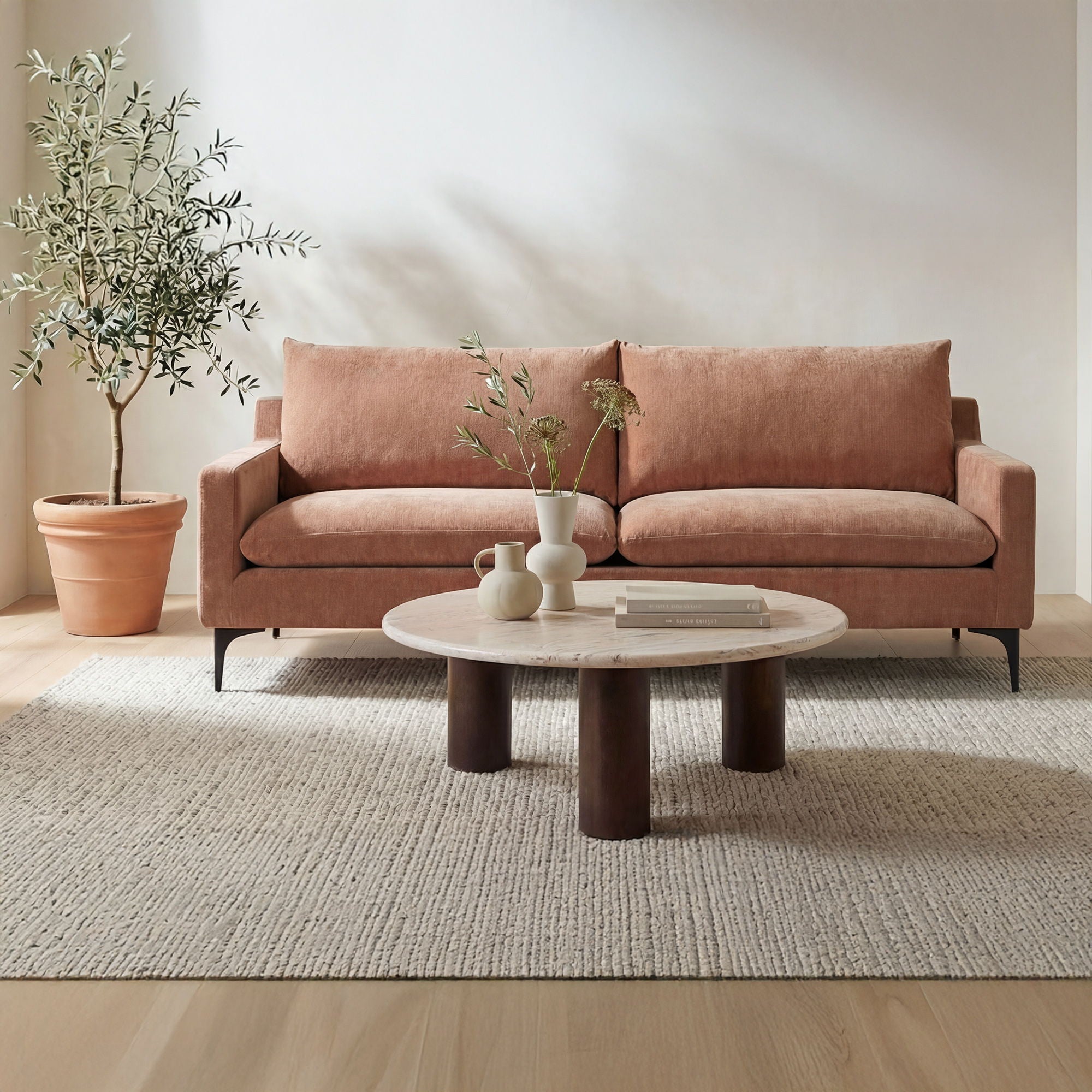 Paris - Stationary Sofa - Pink - Image 2