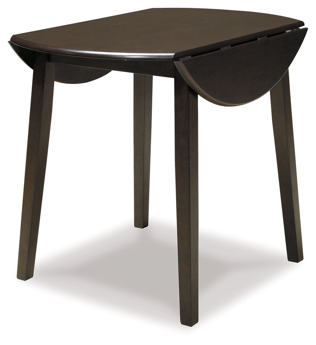 Hammis - Round DRM Drop Leaf Table - Dark Brown - Image 1