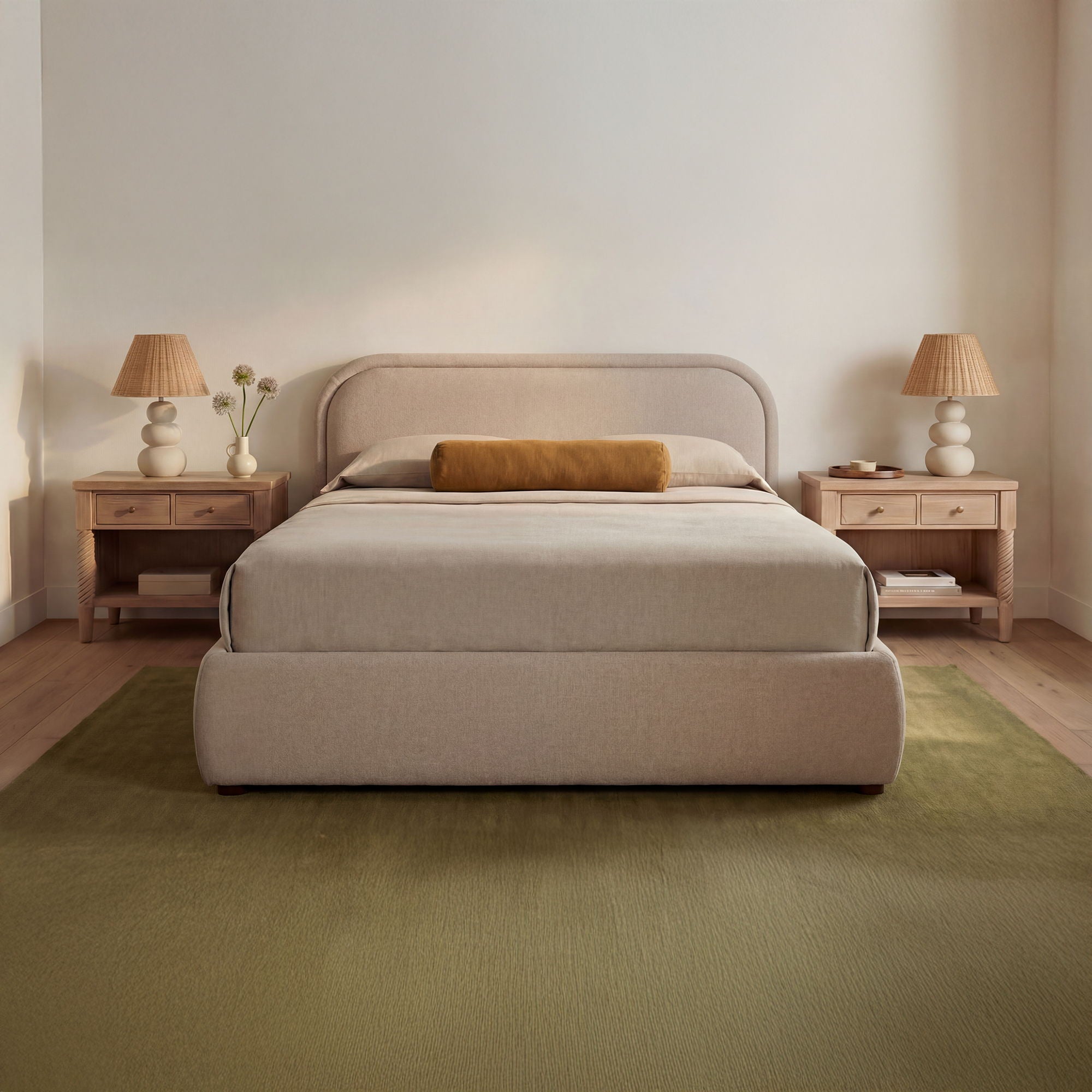Colin – King Storage Bed – Light Brown