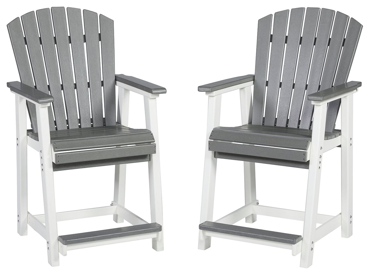 Transville – Barstool (Set of 2) – Gray / White