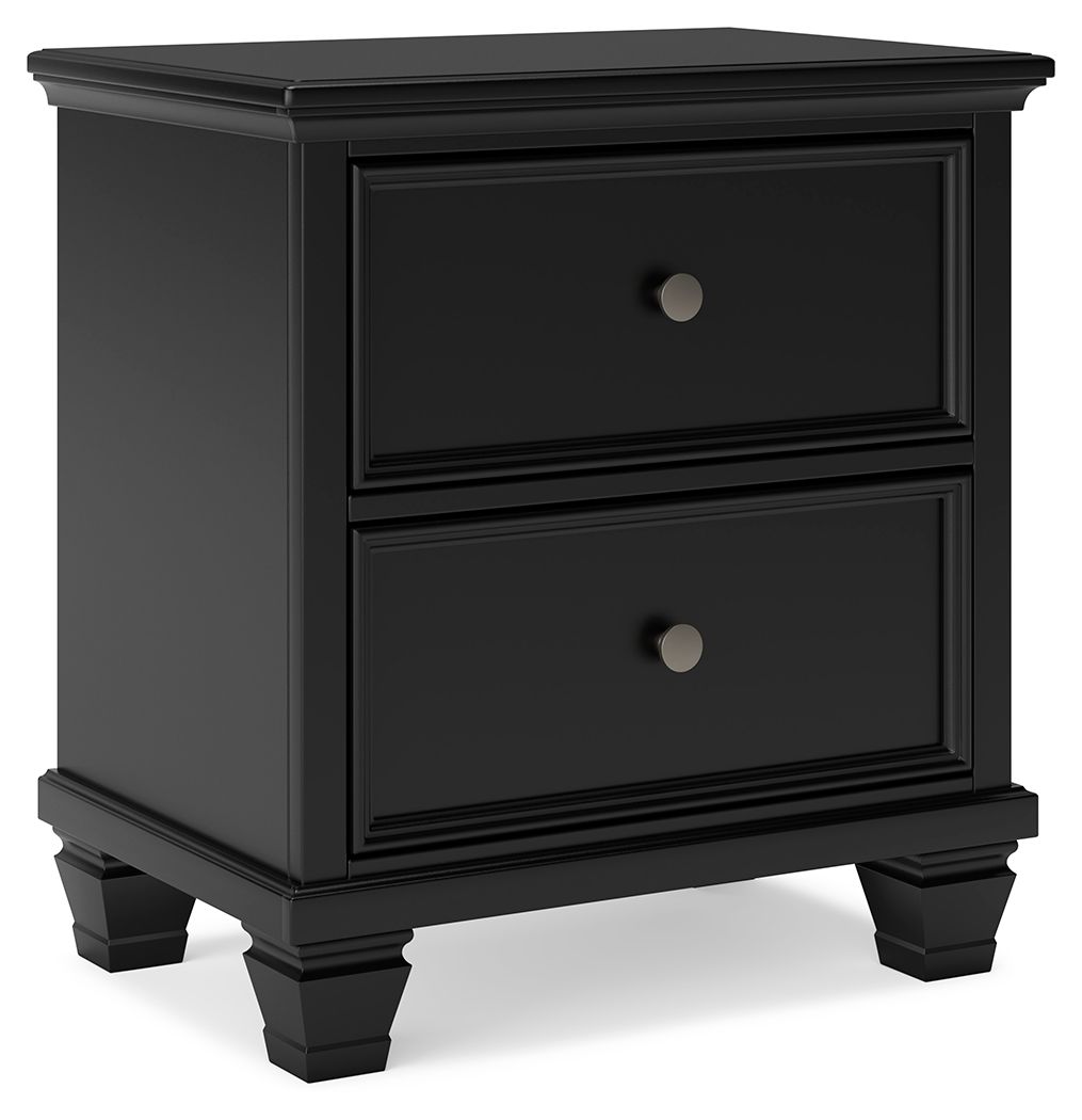 Lanolee - Two Drawer Nightstand - Black - Image 1