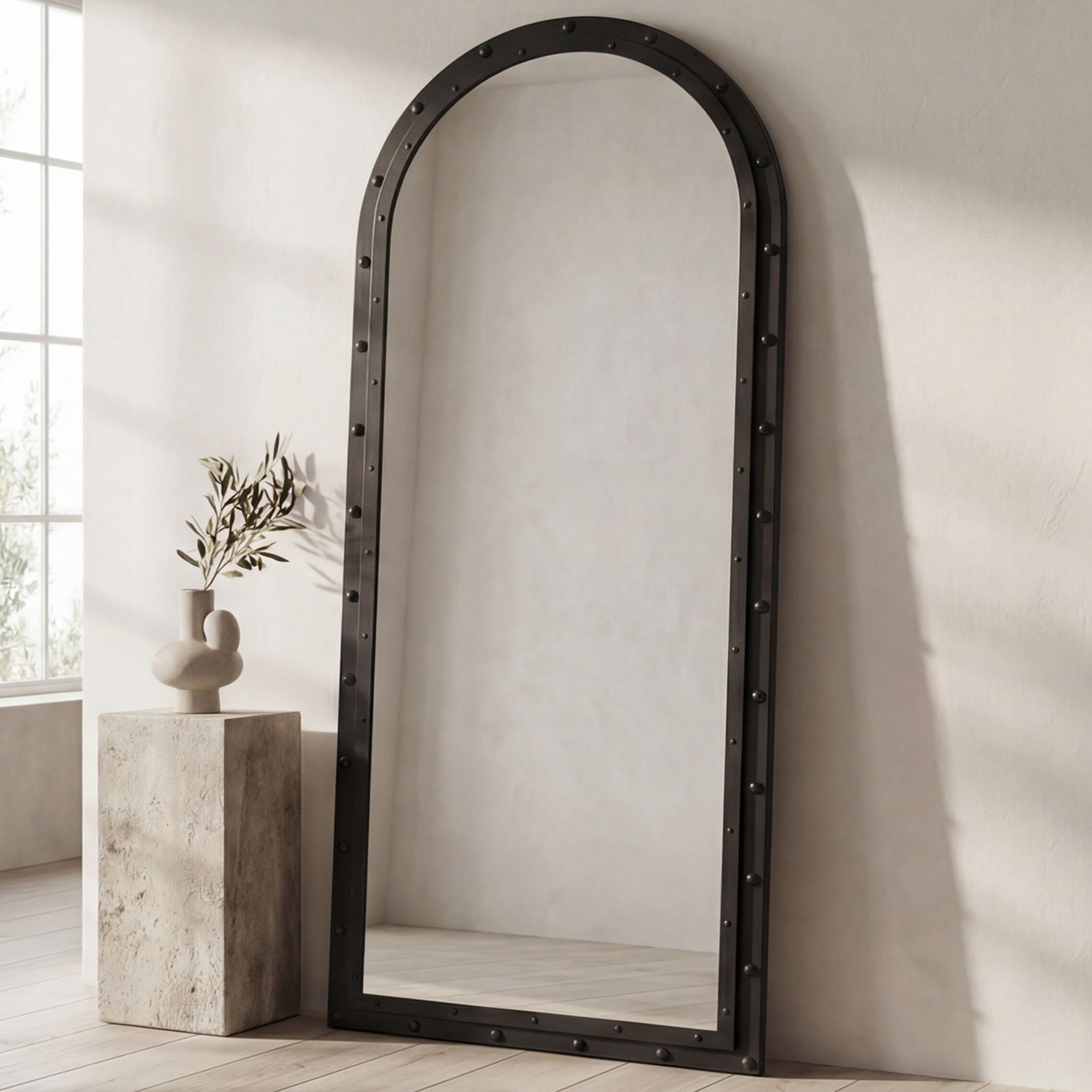 Hughes - Floor Mirror - Iron Gray - Image 1