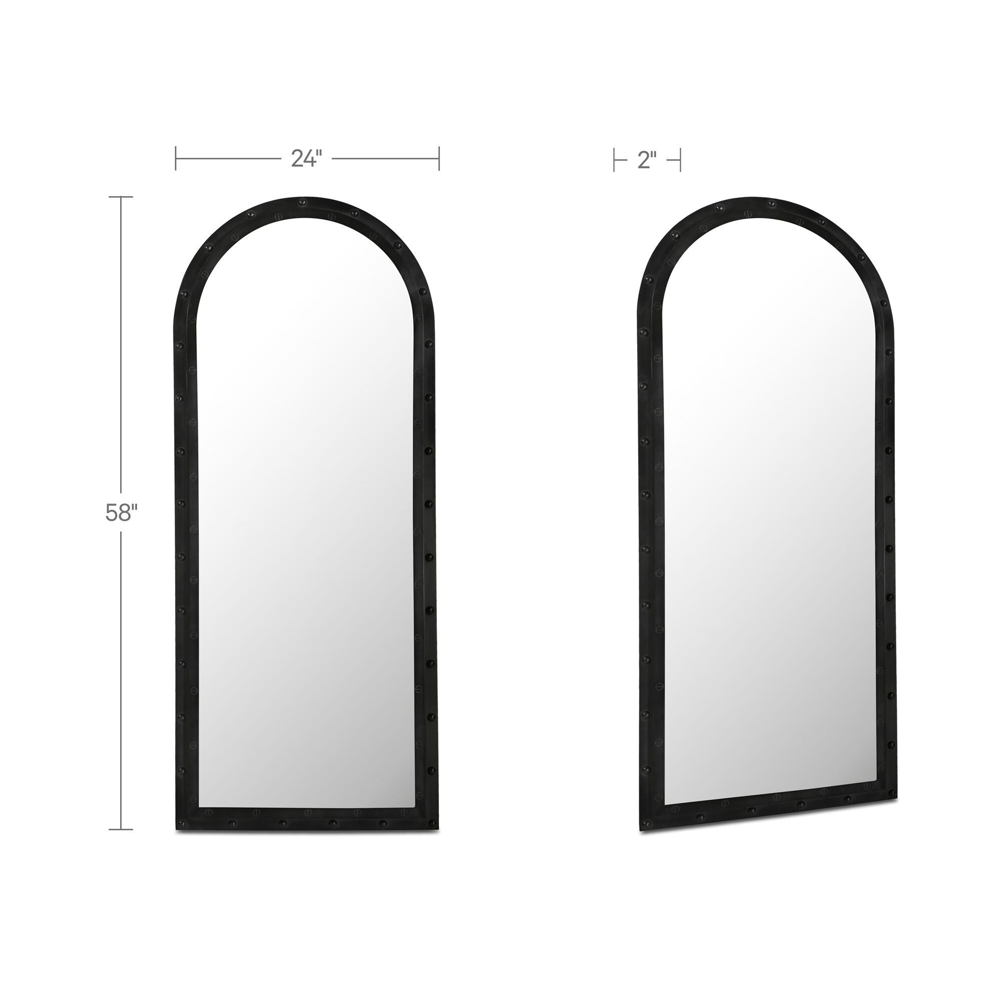 Hughes - Floor Mirror - Iron Gray - Image 2