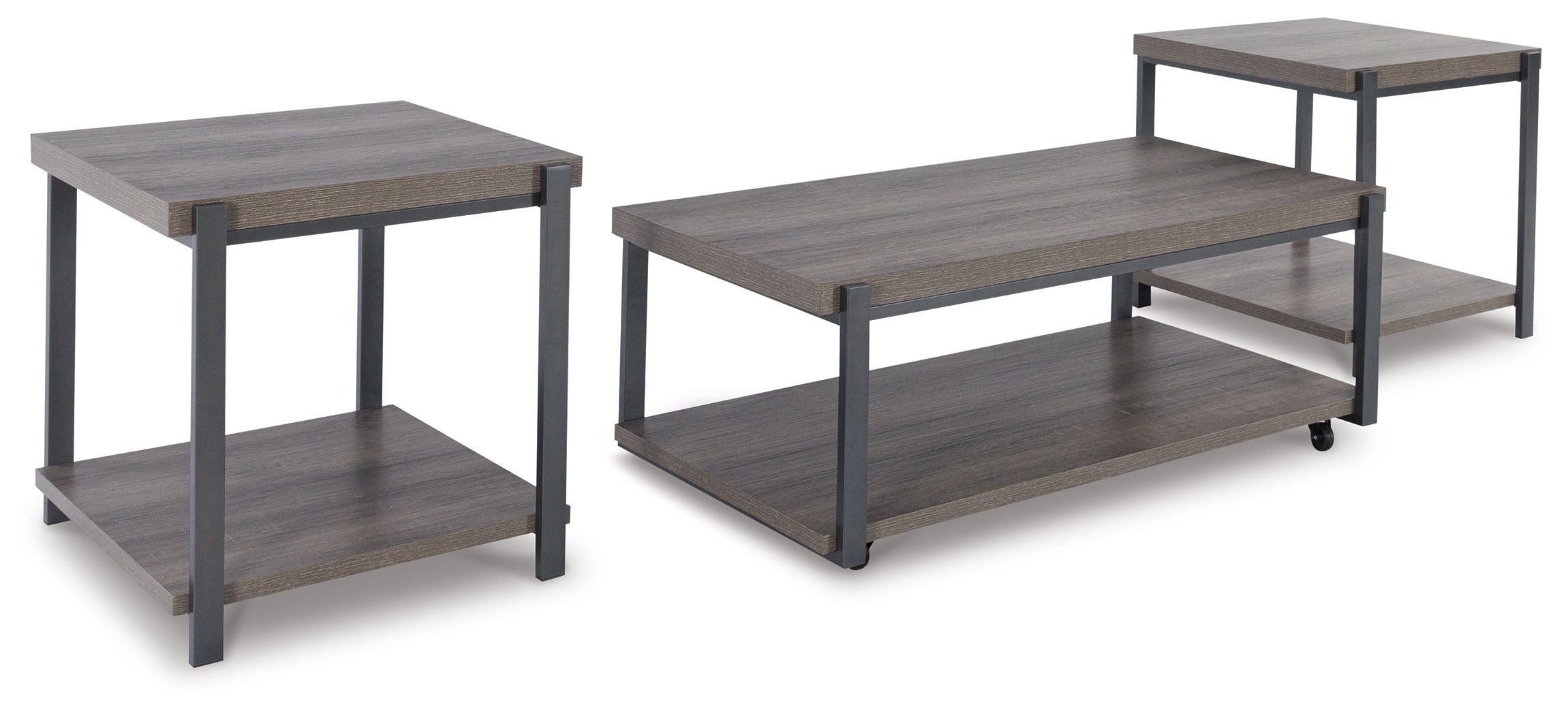 Wilmaden - Occasional Table Set (Set of 3) - Gray / Black - Image 1