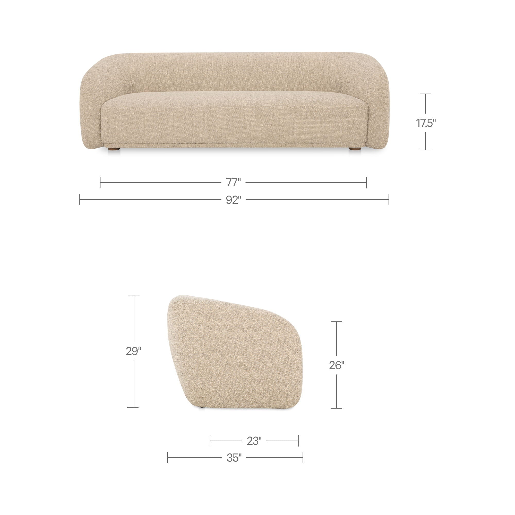 Faye - Sofa - Beige - Image 3