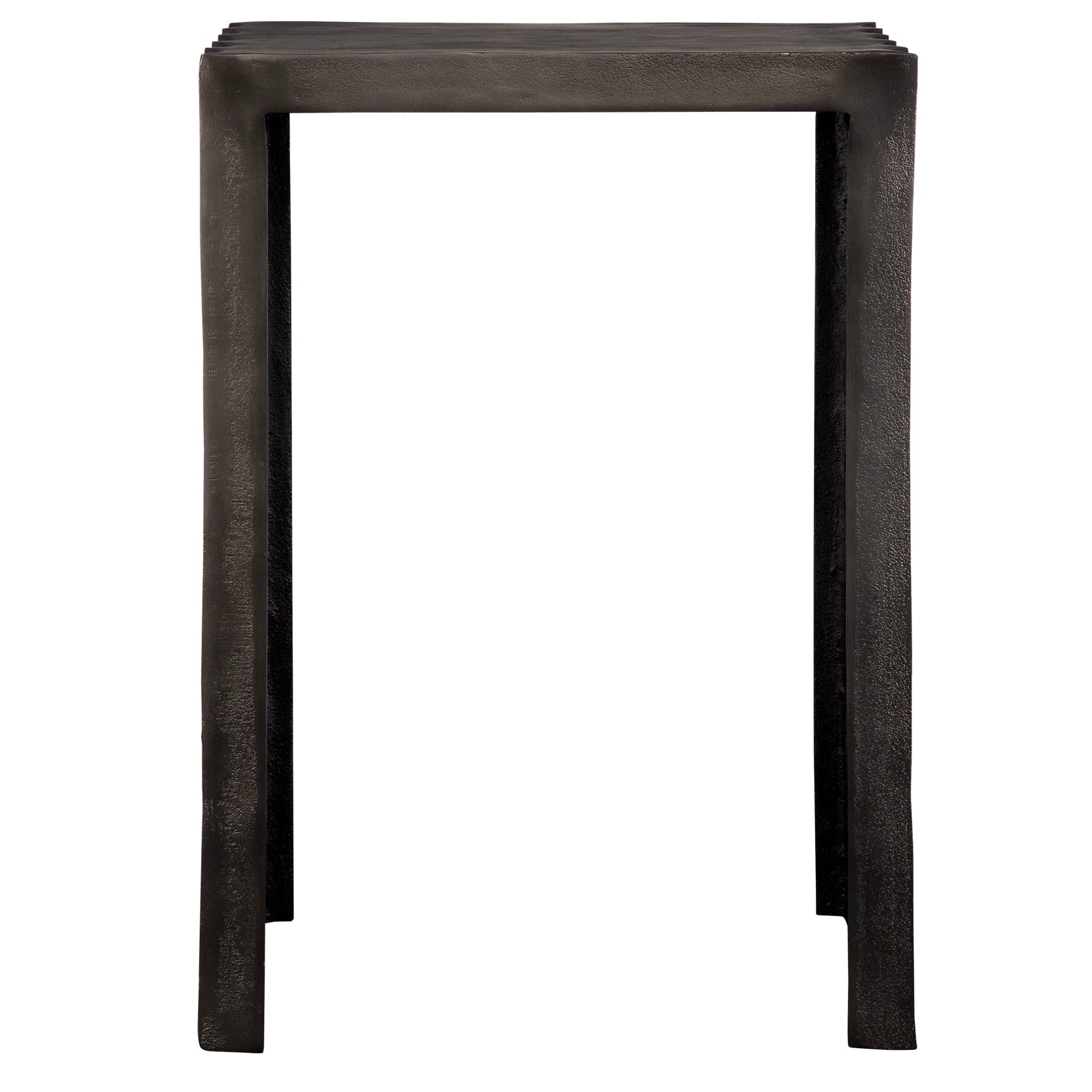In The Groove - Aluminum Accent Table - Black - Image 1