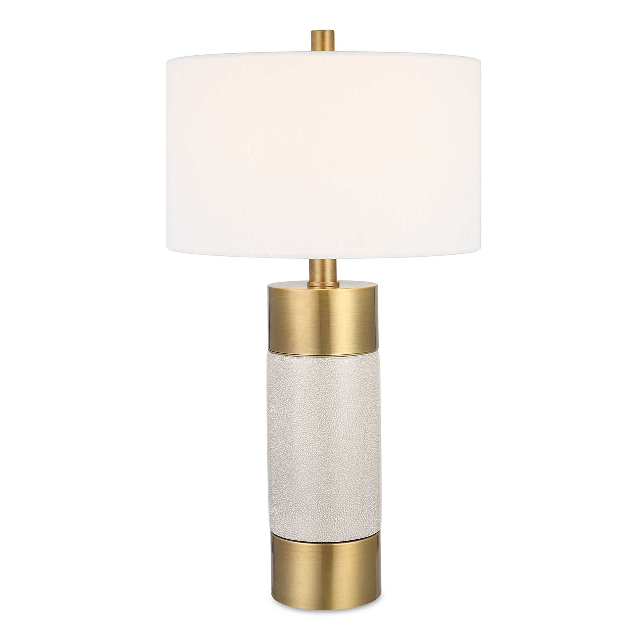Adelia – Ivory & Brass Table Lamp