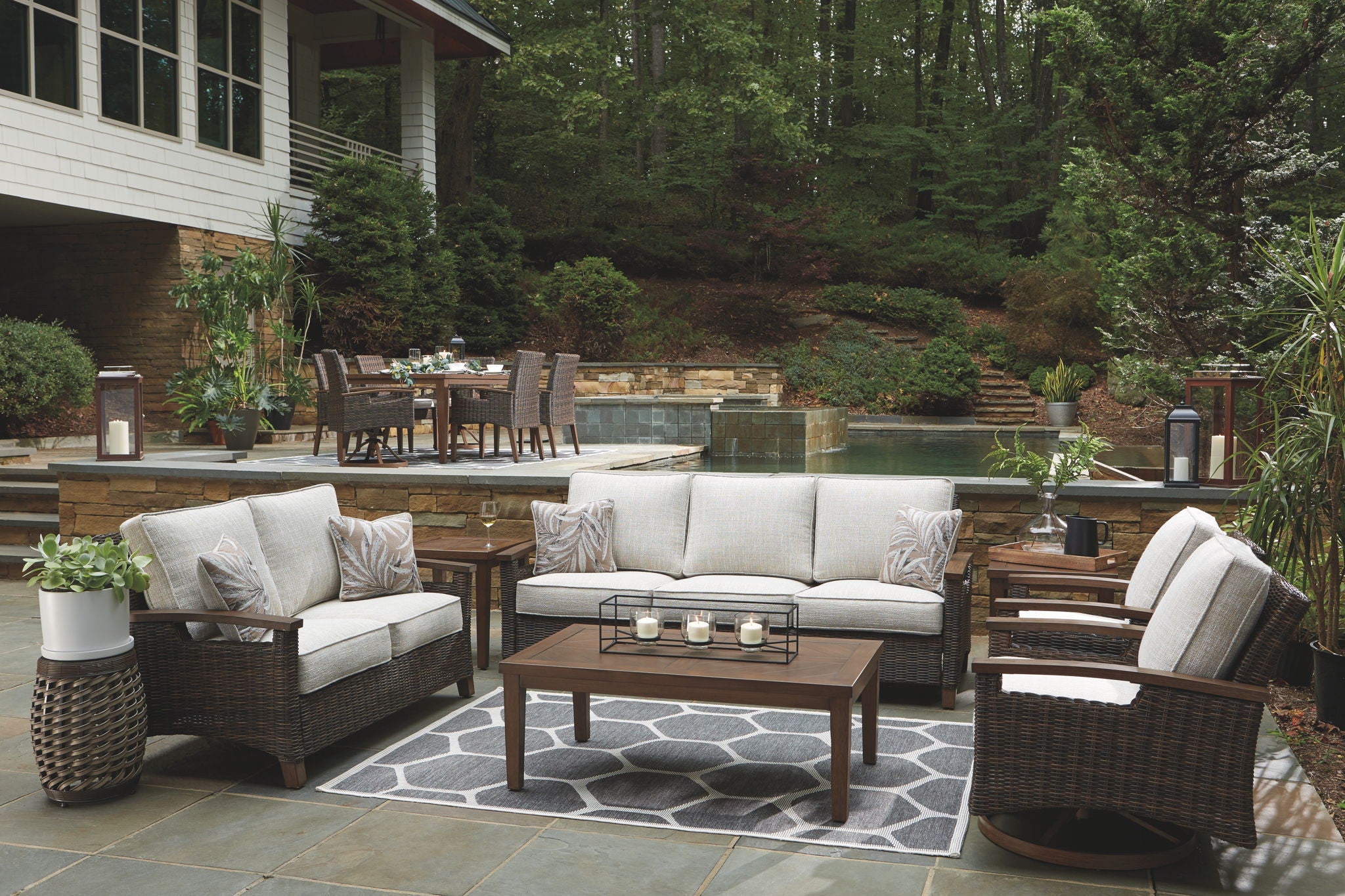 Paradise Trail – 3 Pc. – Lounge Set – Medium Brown