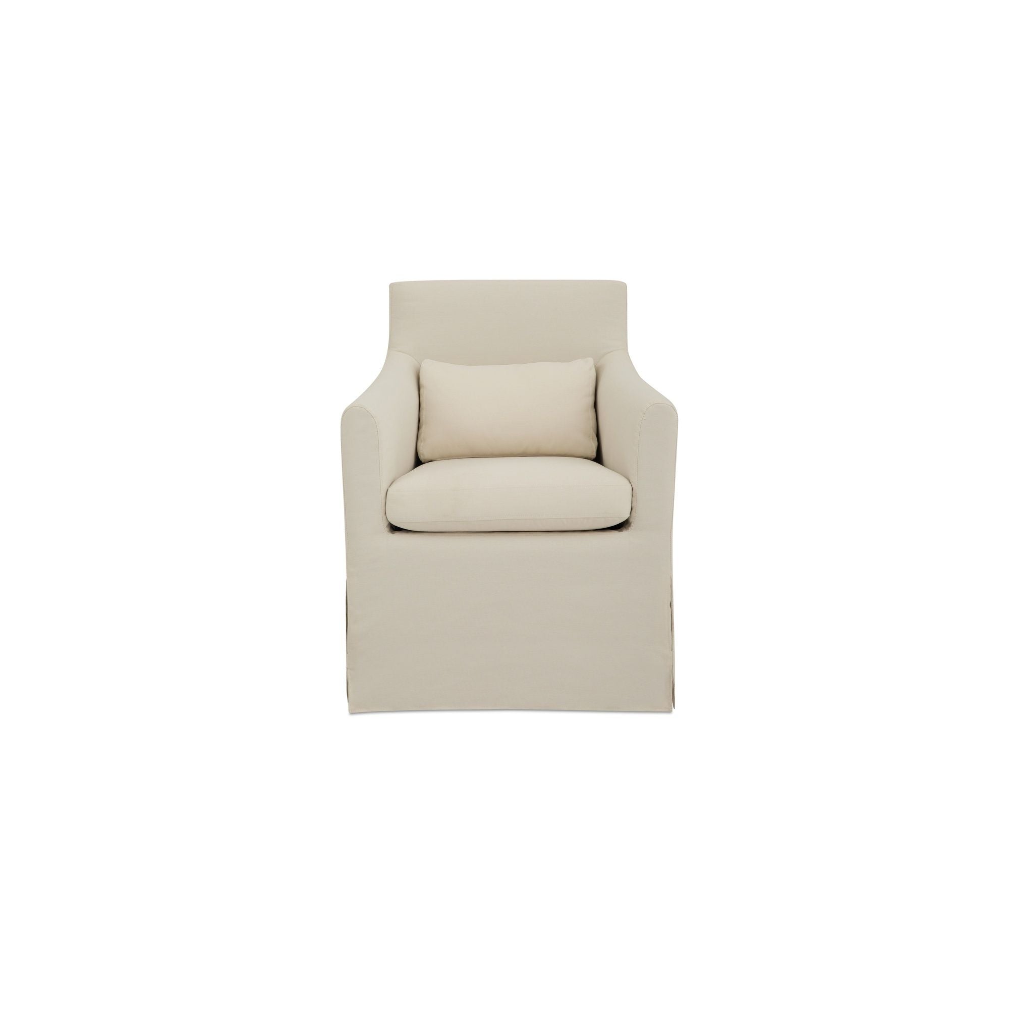 Lydia – Outdoor Slipcover Dining Chair – Cream