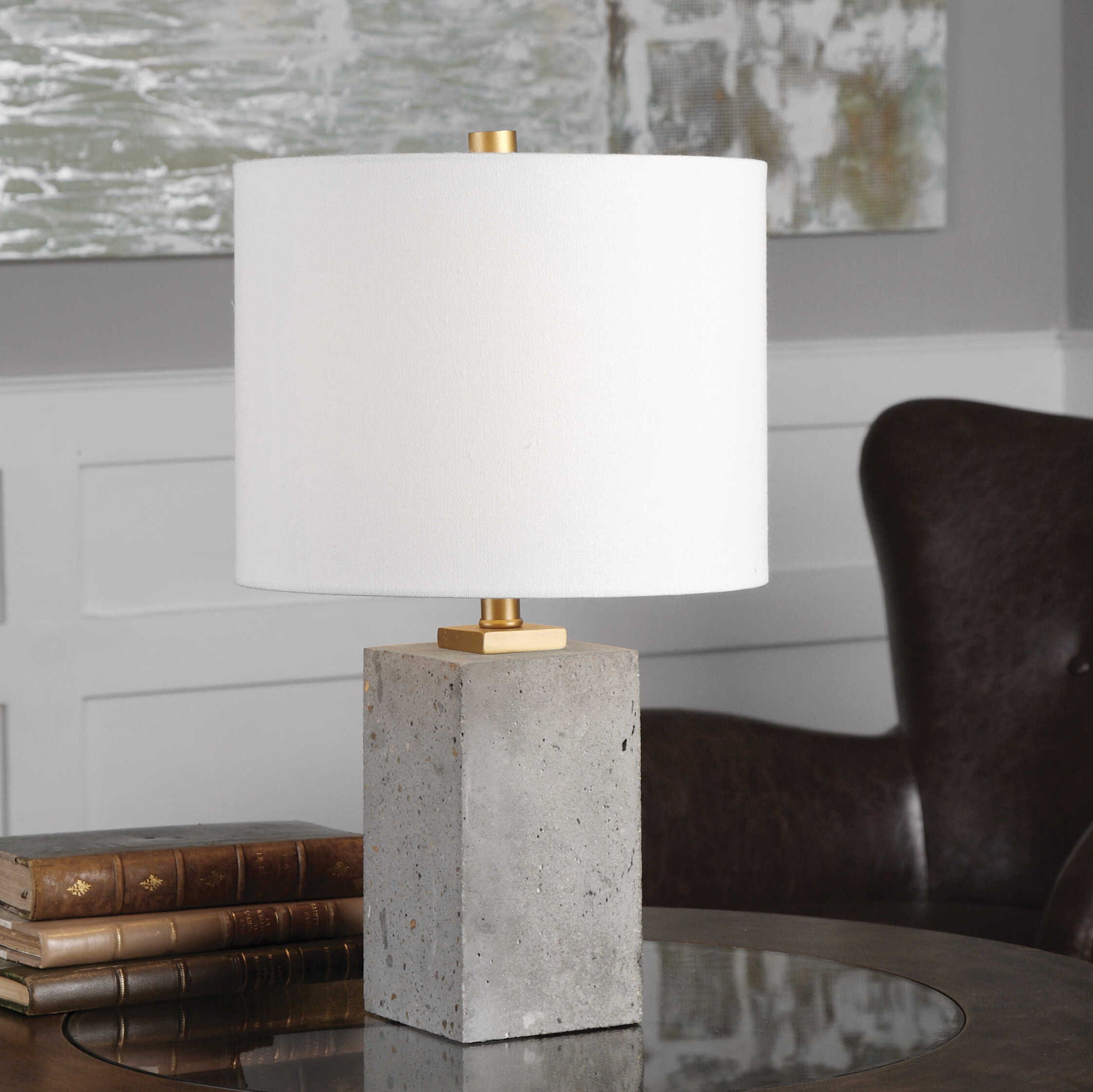 Drexel - Concrete Block Lamp - Gray - Image 3
