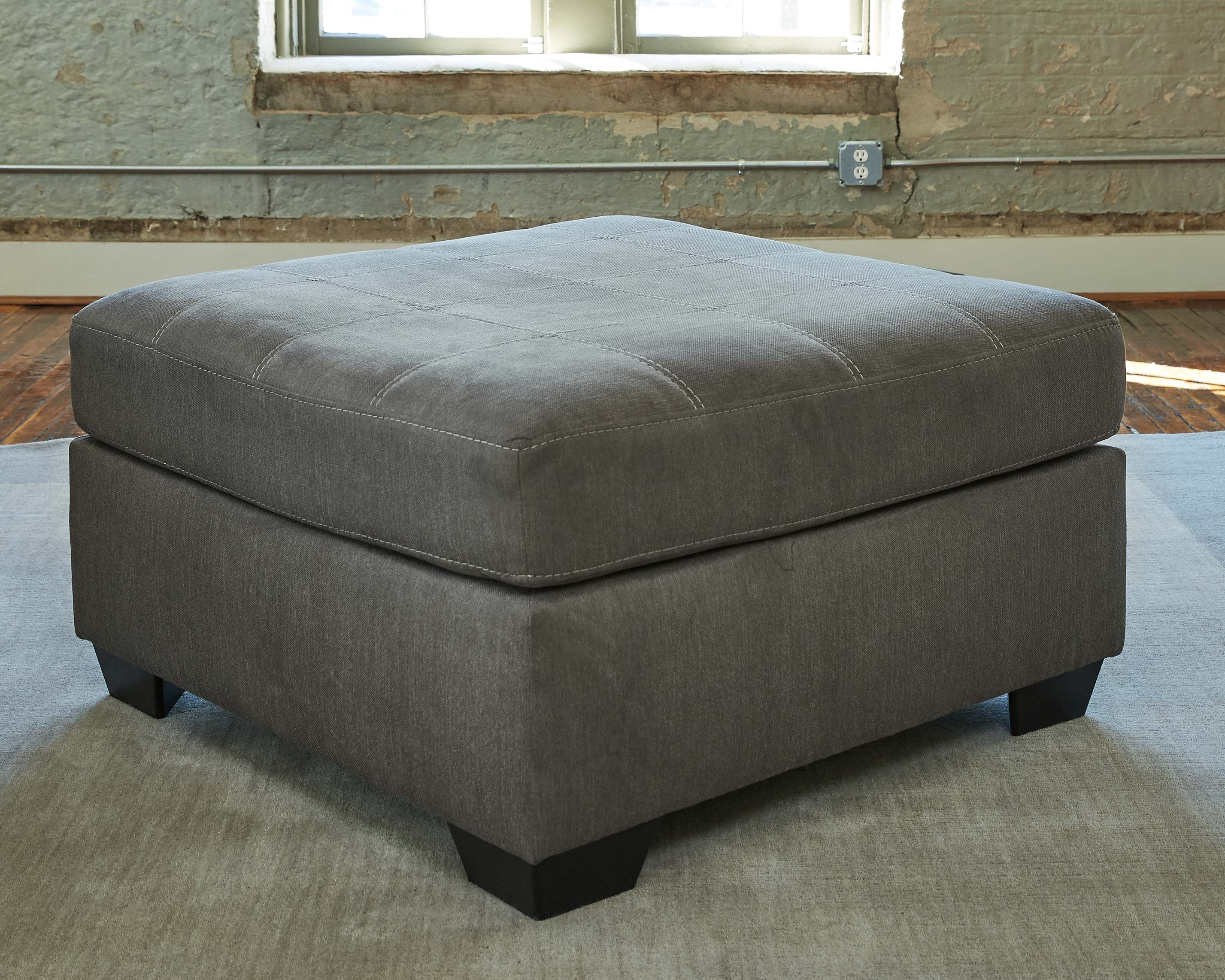Pitkin - Oversized Accent Ottoman - Slate - Image 2
