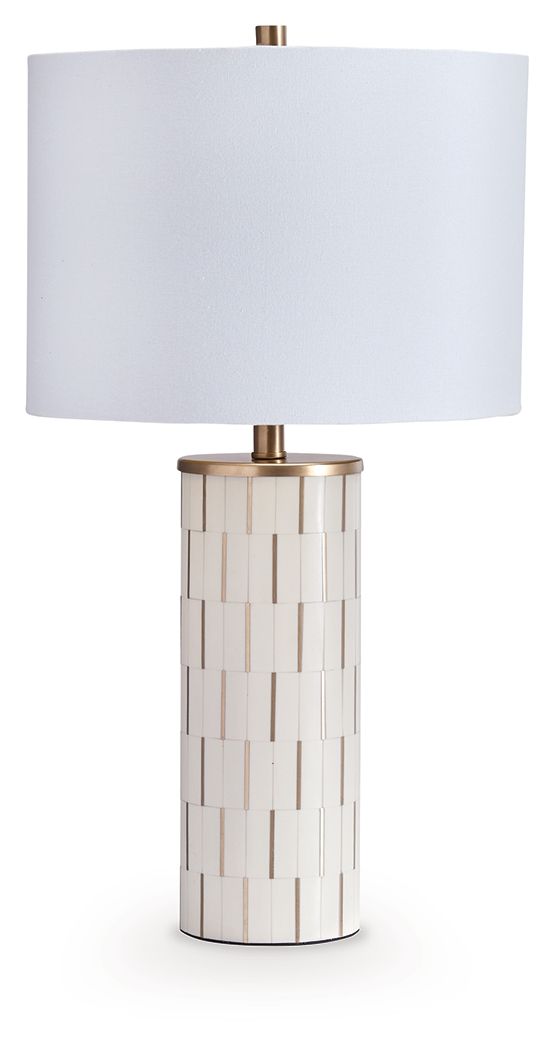 Faridworth - Poly Table Lamp - White / Gold Finish - Image 1