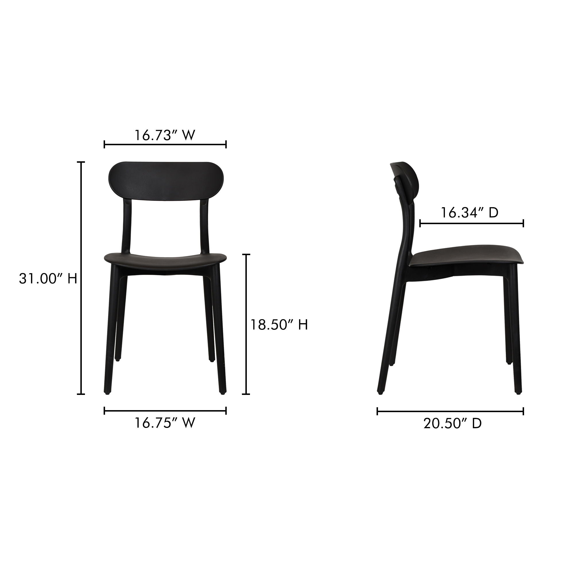 Kent - Outdoor Dining Chair (Set of 2) - Black - Image 3