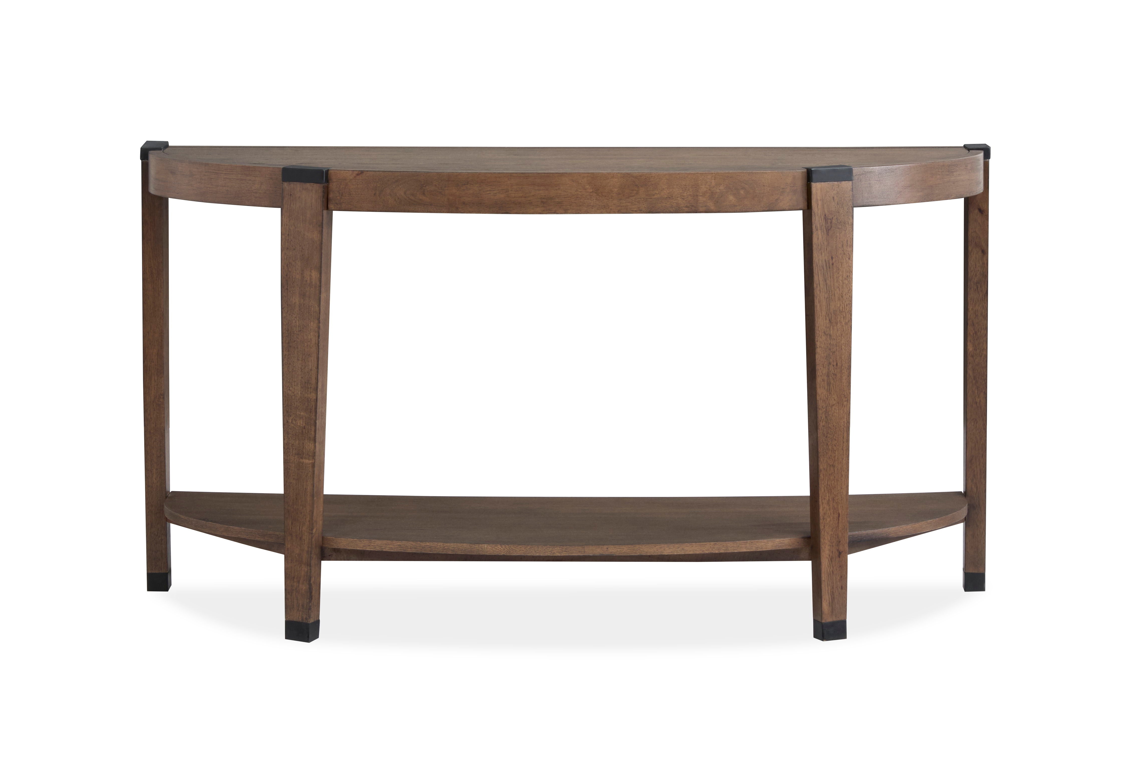 Kaysen – Demilune Sofa Table – Dark Brown