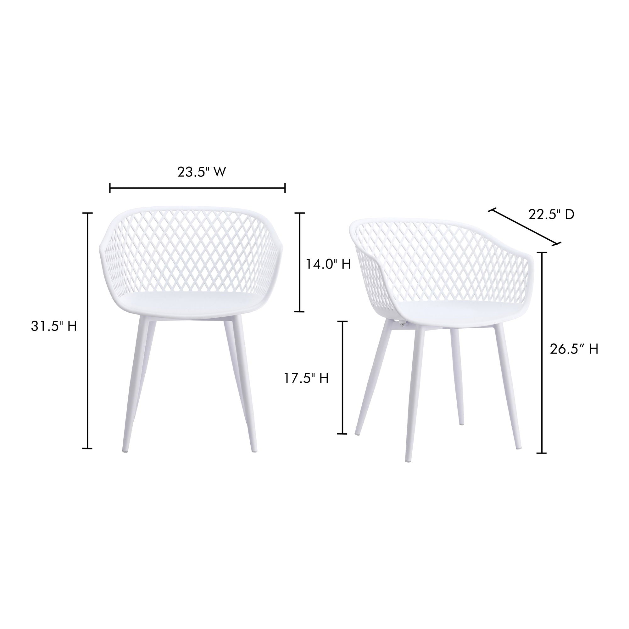 Piazza - Outdoor Chair (Set of 2) - White - Image 3