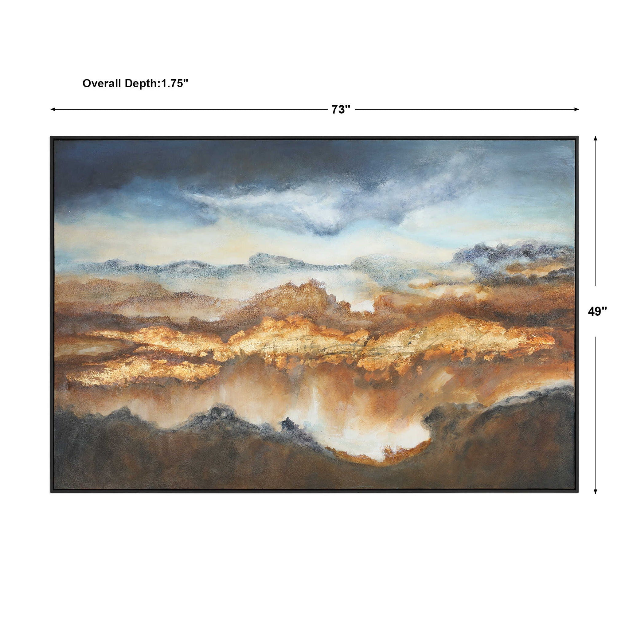 Valley Of Light - Landscape Art - Blue - Image 3
