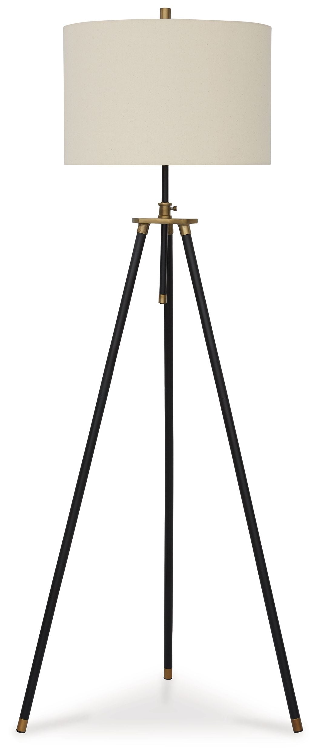 Cashner – Metal Floor Lamp – Black / Gold Finish
