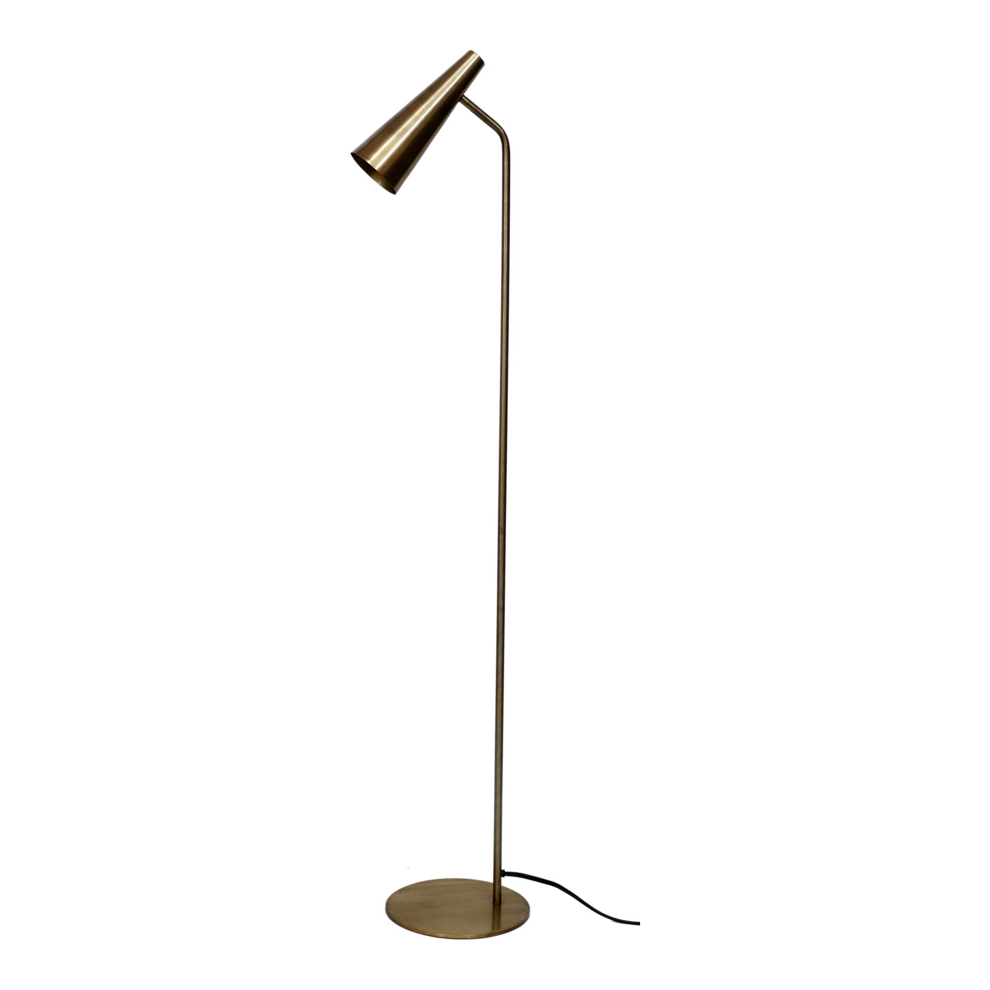 Trumpet - Floor Lamp - Antique Brass - Image 1