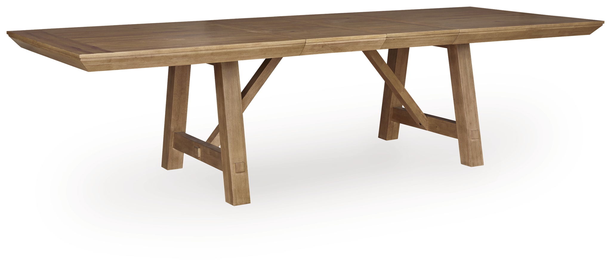 Ridgester – Rectangular Dining Room Extension Table – Light Brown