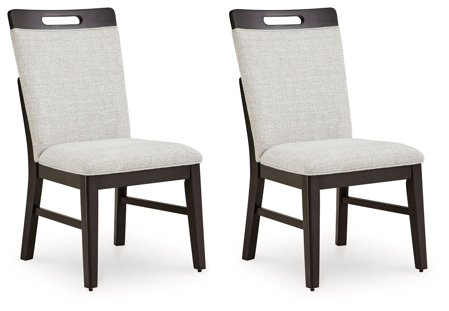 Neymorton - Dining Upholstered Side Chair (Set of 2) - Light Gray / Brown - Image 1