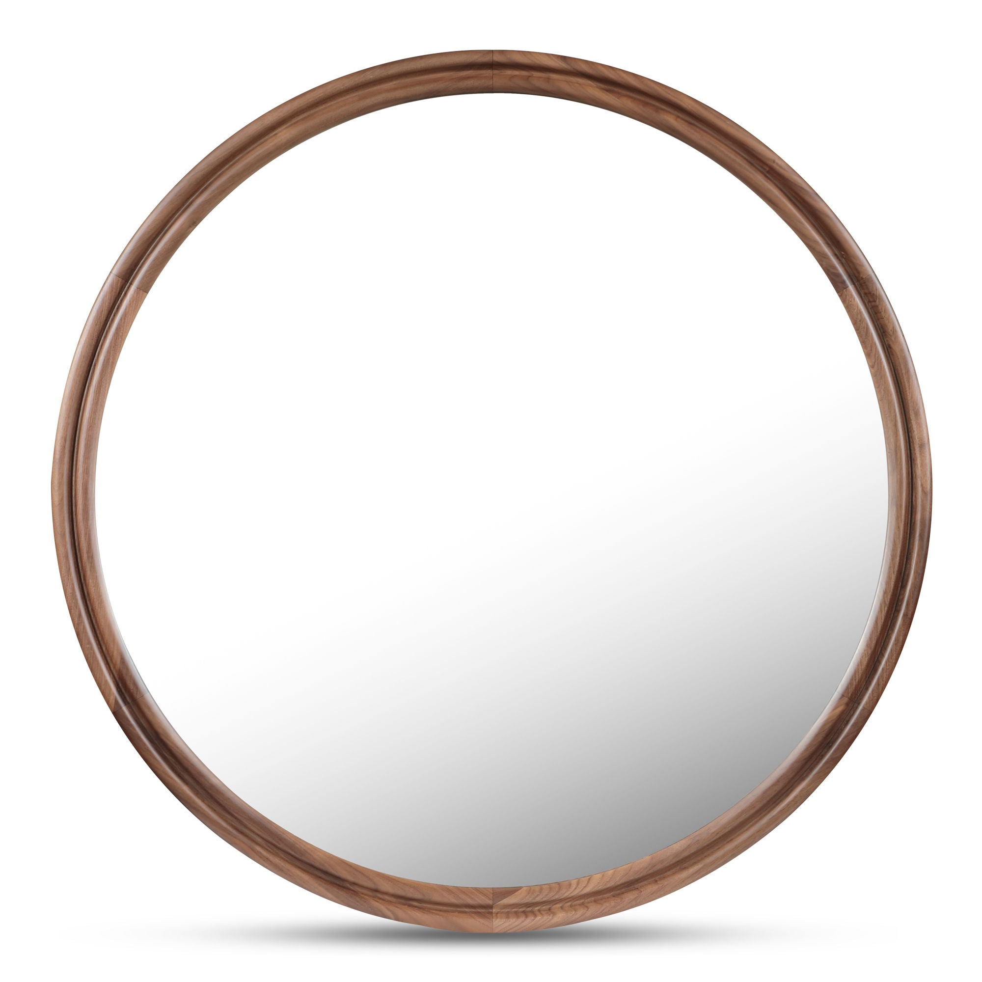 Alcott – Round Accent Mirror Large – Walnut