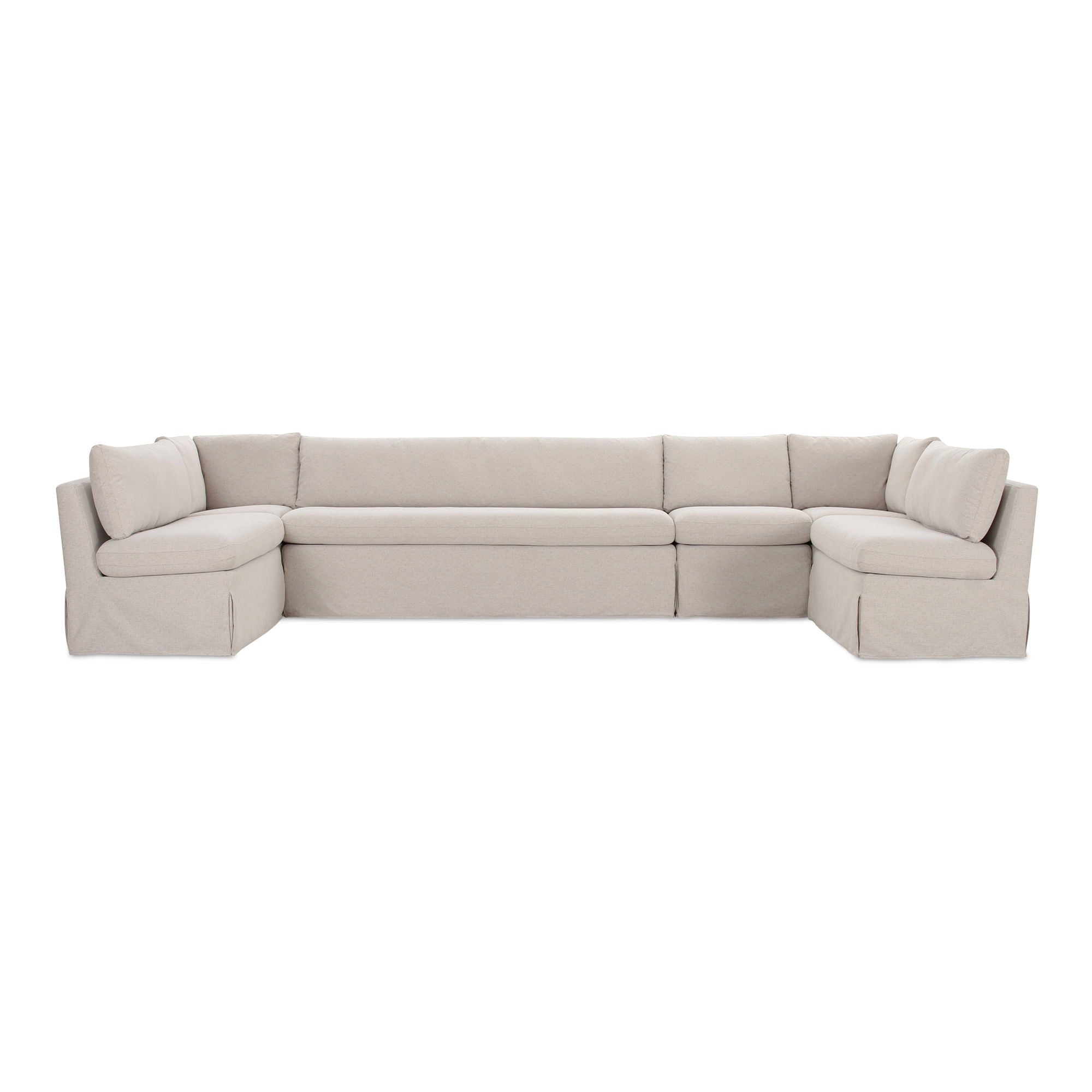 Fable - Slipcover Dining Banquette U-Shape - Beige - Image 1