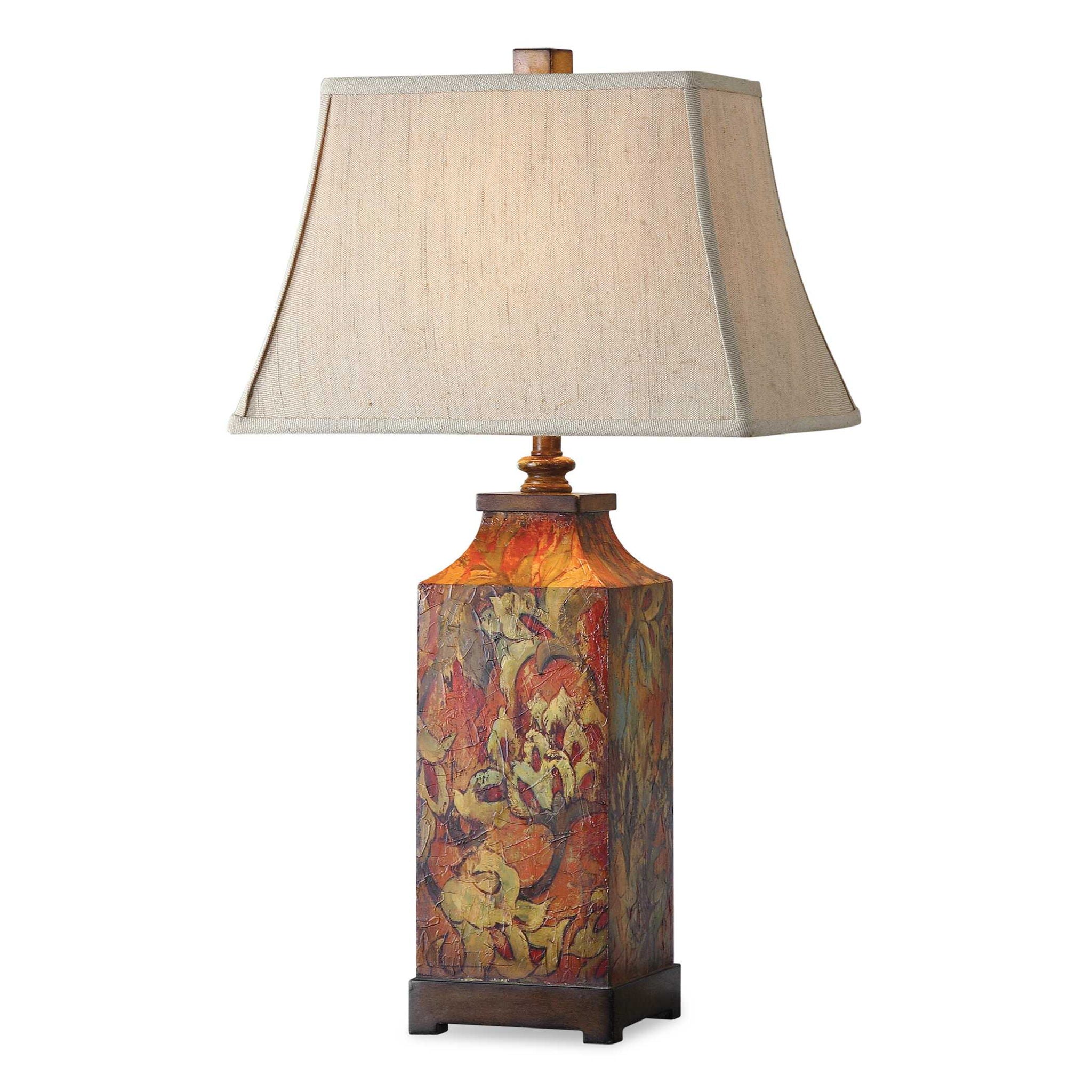 Colorful Flowers - Table Lamp - Orange - Image 1