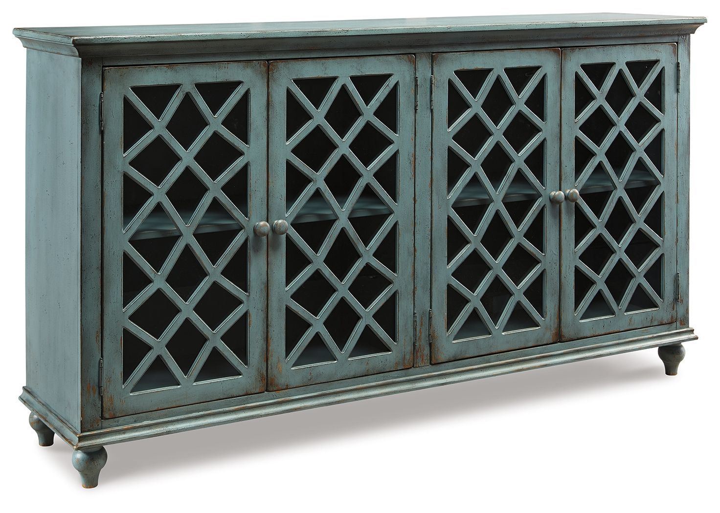 Mirimyn - Accent Cabinet - Vintage Finish - Antique Teal - Image 1