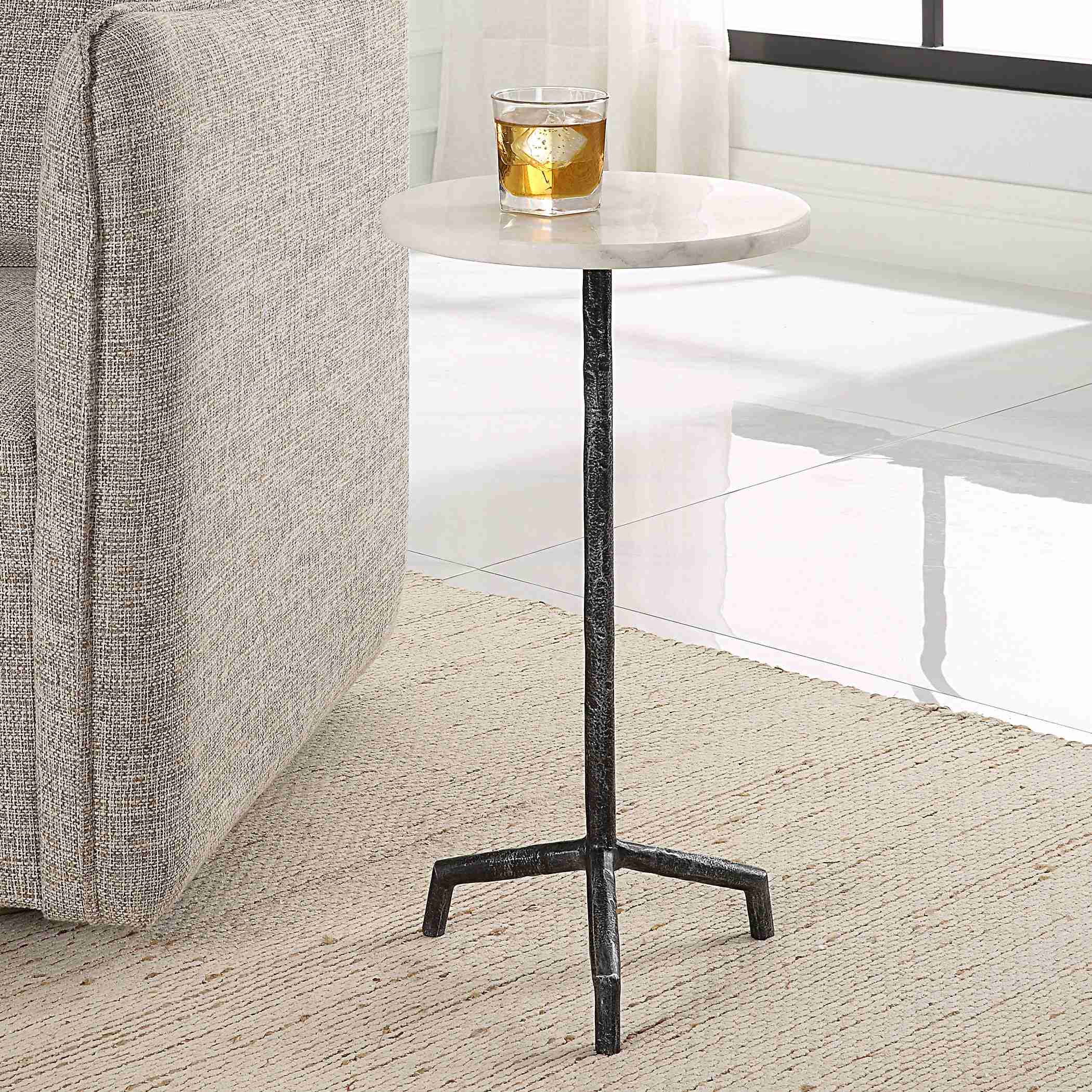 Puritan - White Marble Drink Table - Image 3