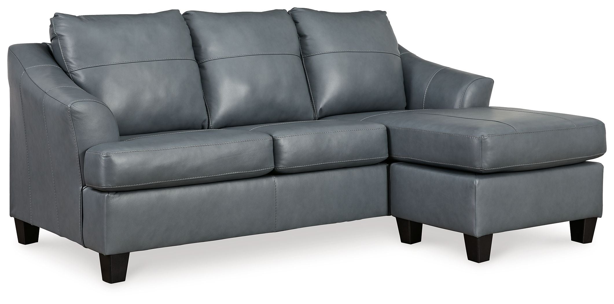 Genoa – Sofa Chaise – Leather Match – Steel