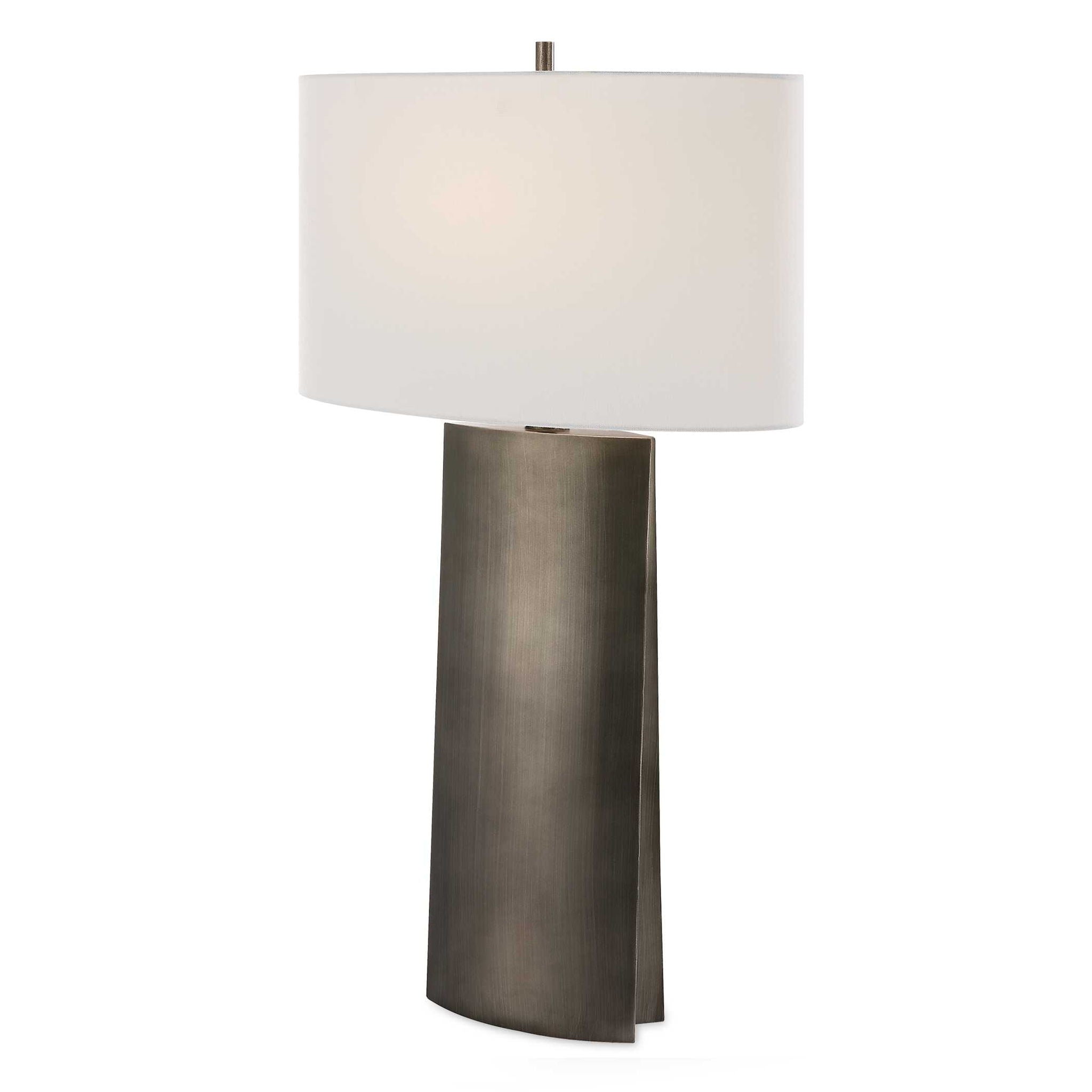 V-Groove – Modern Table Lamp – Dark Gray