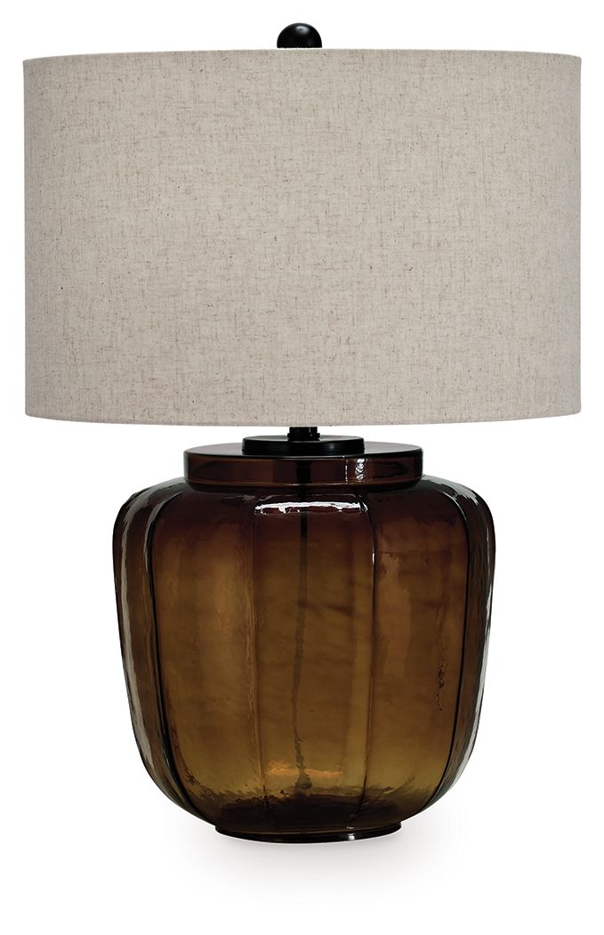 Bainmore - Glass Table Lamp - Amber - Image 1