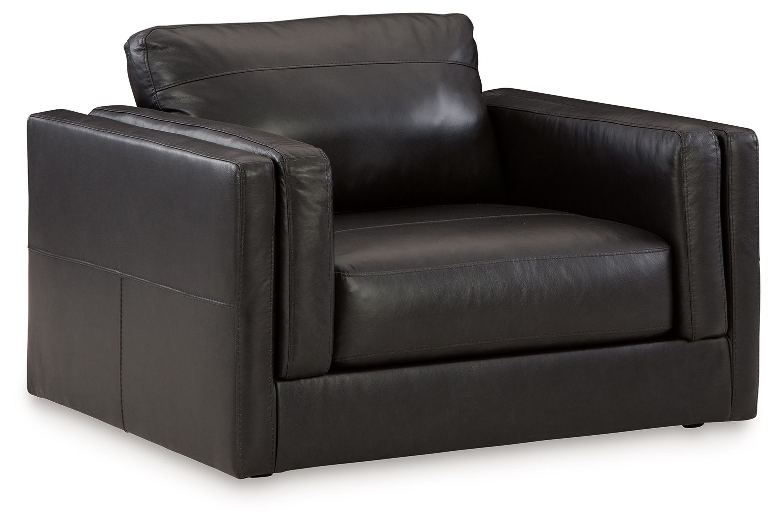 Amiata – Chair And A Half – Leather Match – Onyx