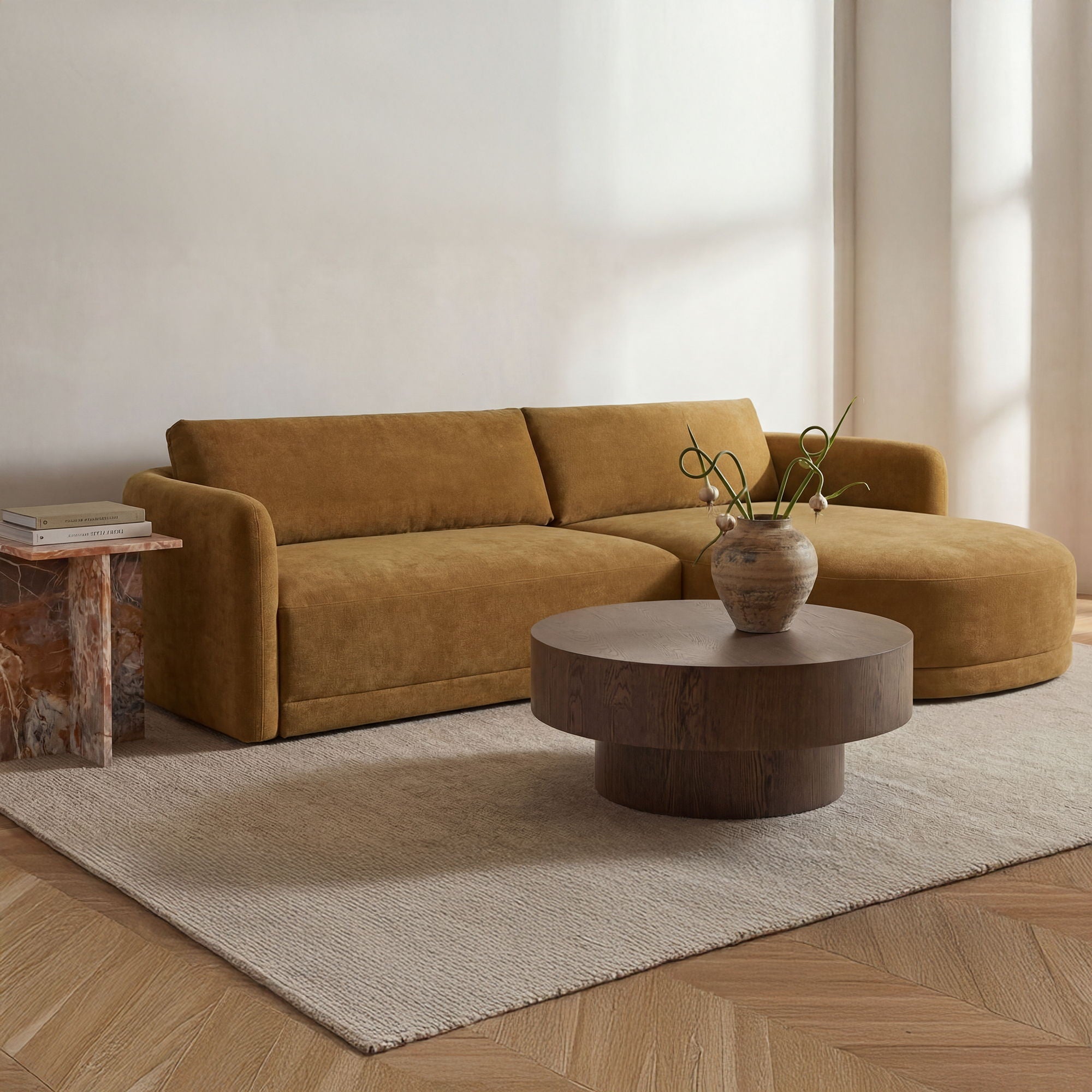 Emmy – Sectional Right – Ginger / Brown