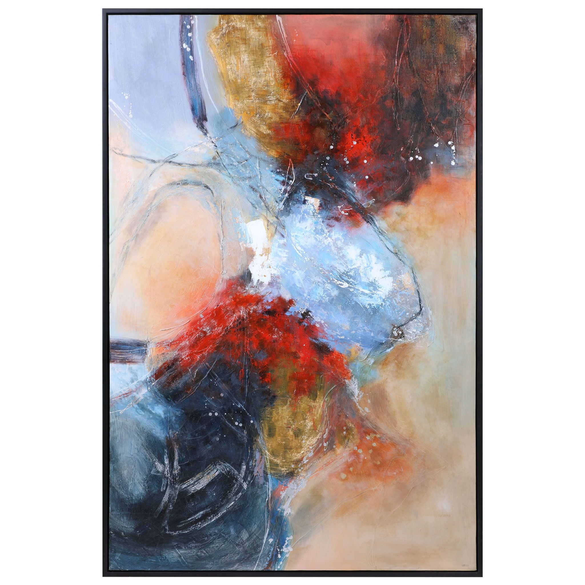Summer Sunset - Abstract Art - Red - Image 1