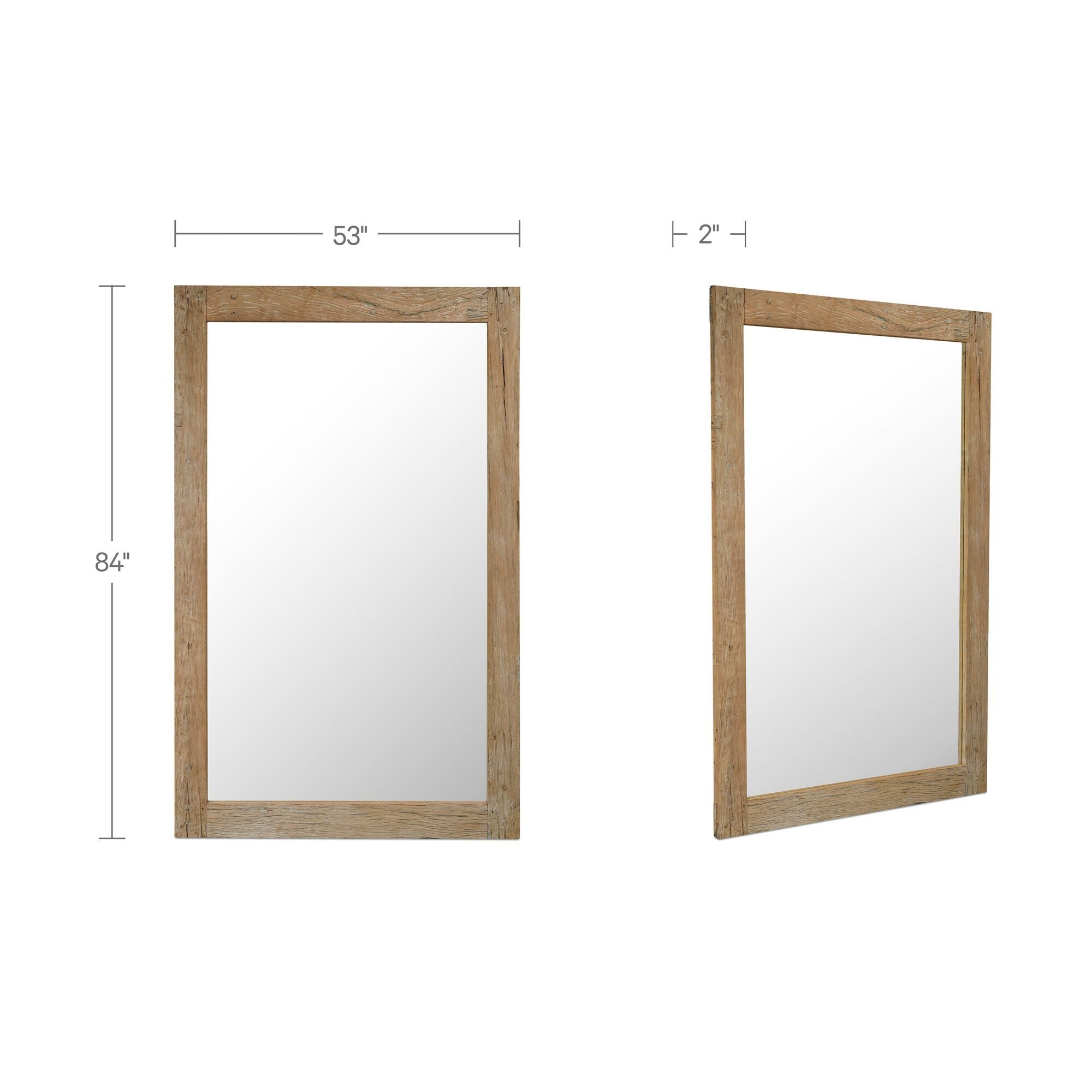 Orchard - Reclaimed Wood Floor Mirror - Natural - Image 2
