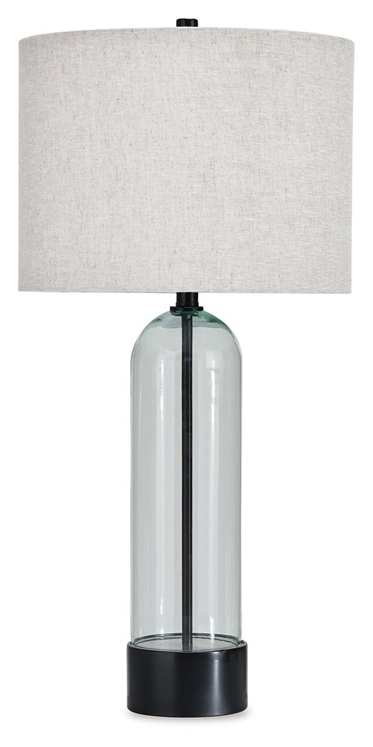 Kerrbrook - Glass Table Lamp - Clear / Black - Image 1