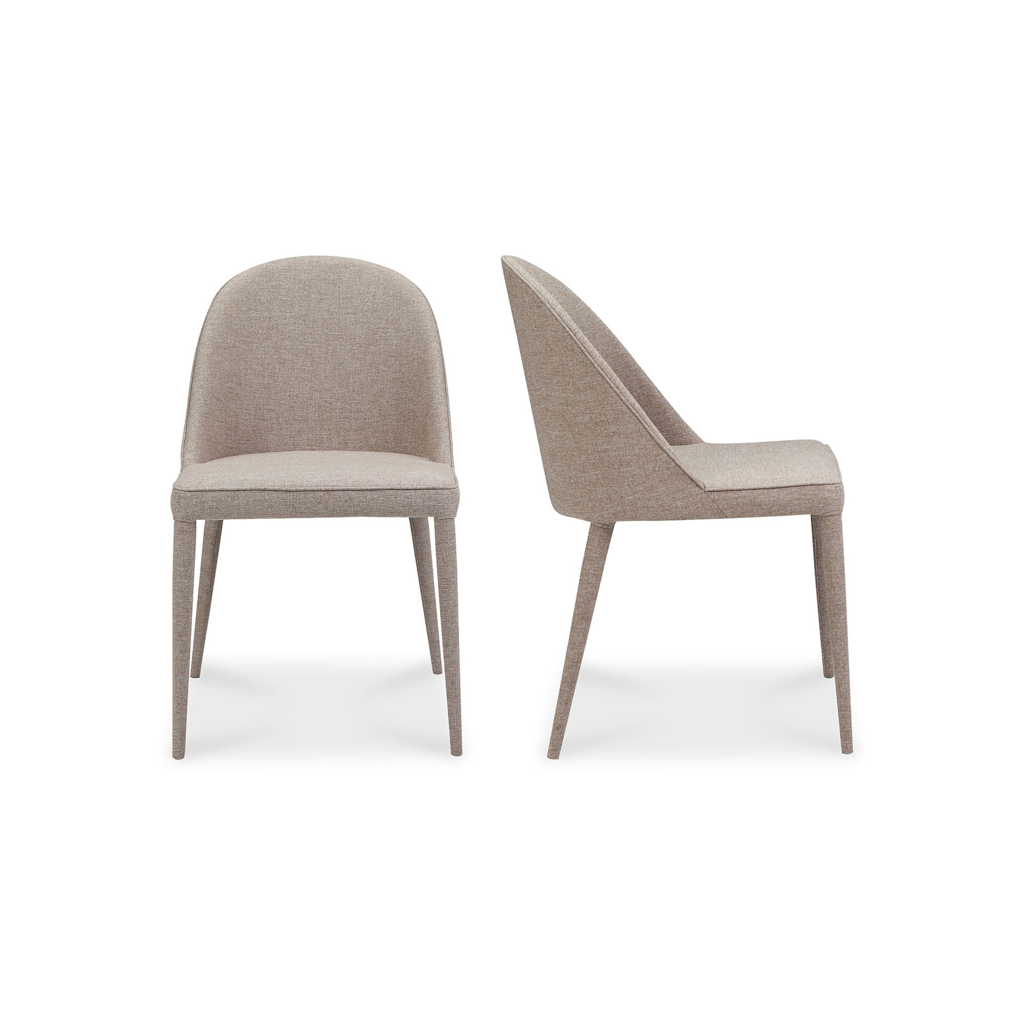 Burton - Fabric Dining Chair (Set of 2) - Light Gray - Image 1