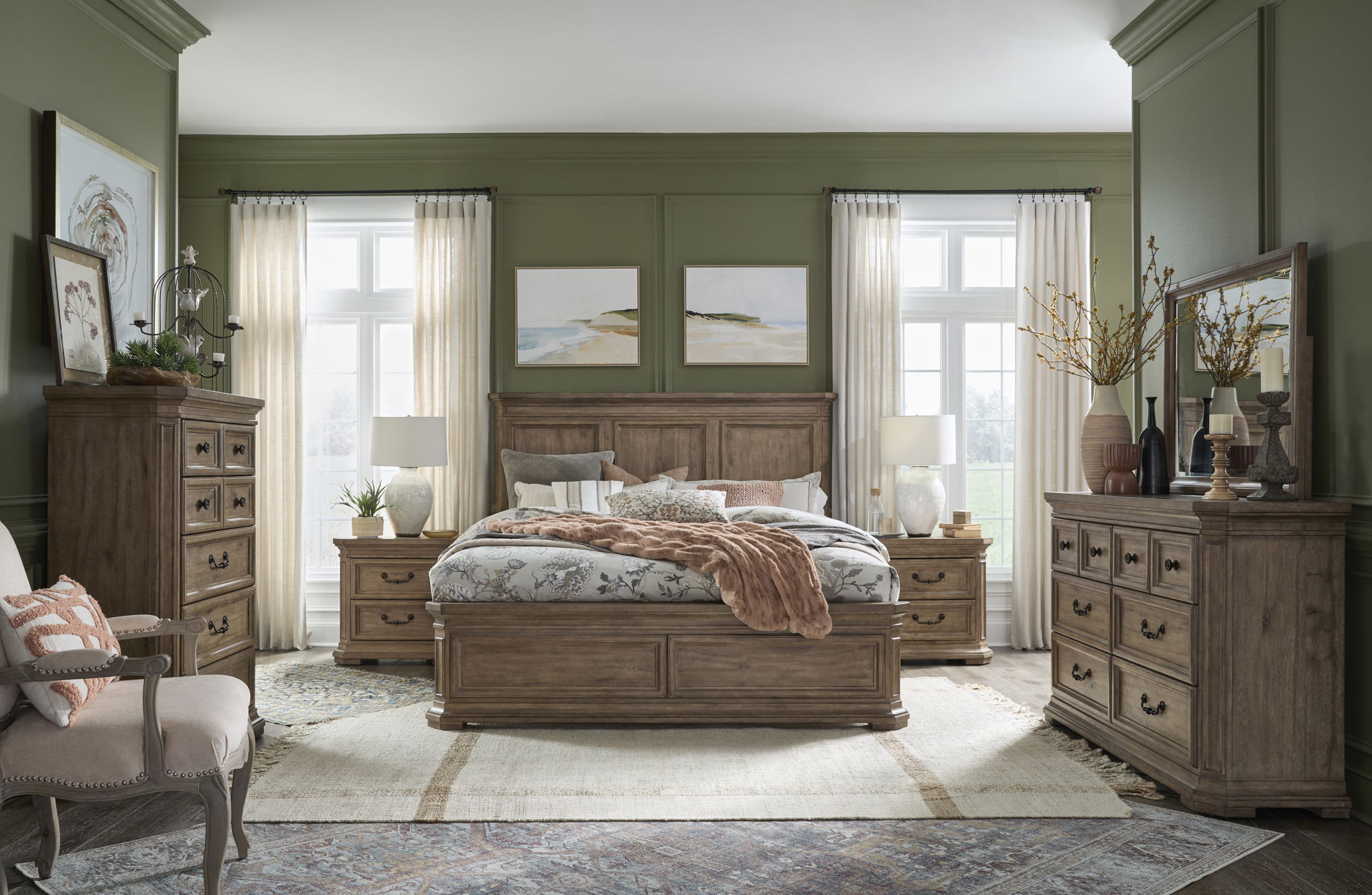 Adler Court - Landscape Mirror - Florentine Walnut - Image 3