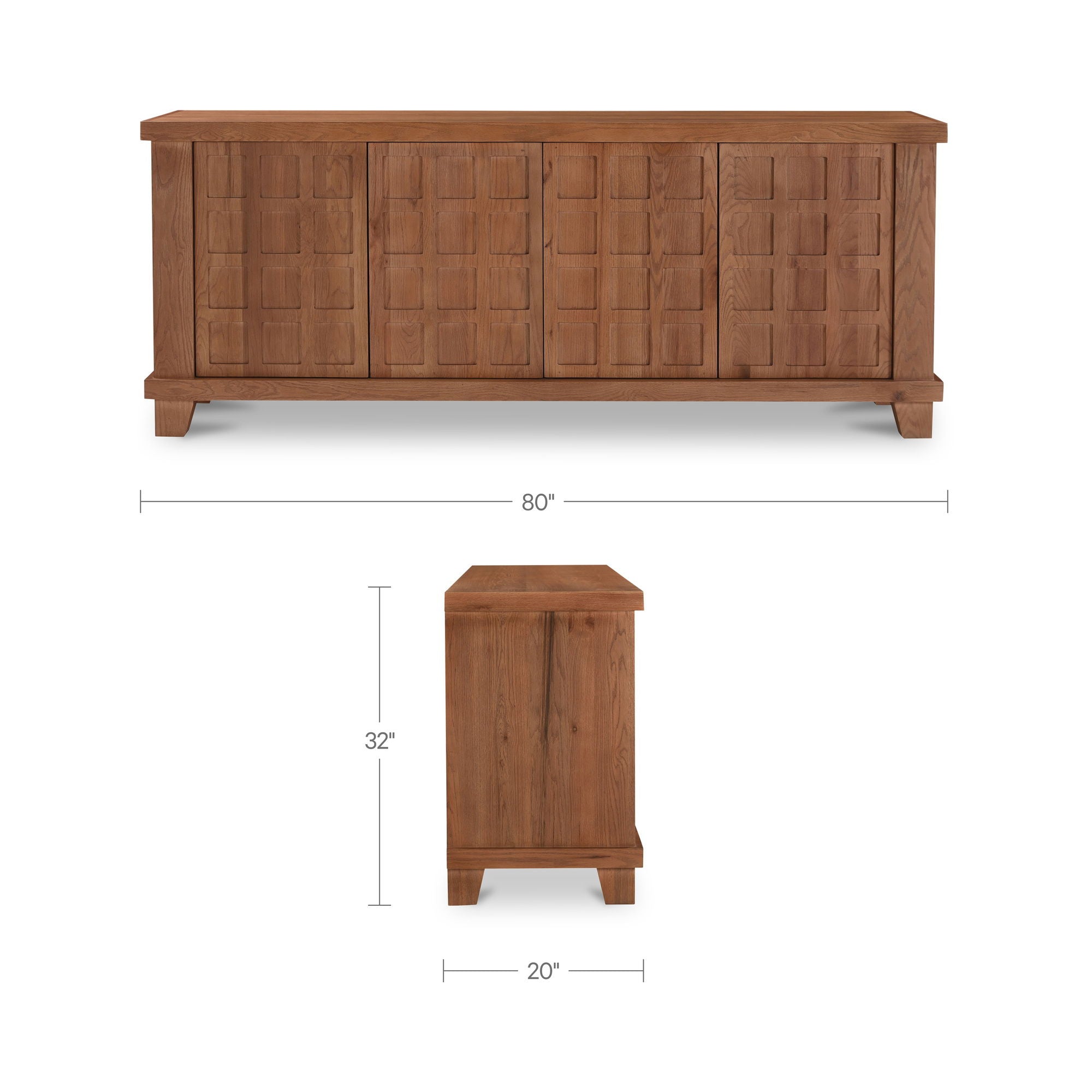 Enya - Sideboard - Red / Oak - Image 2