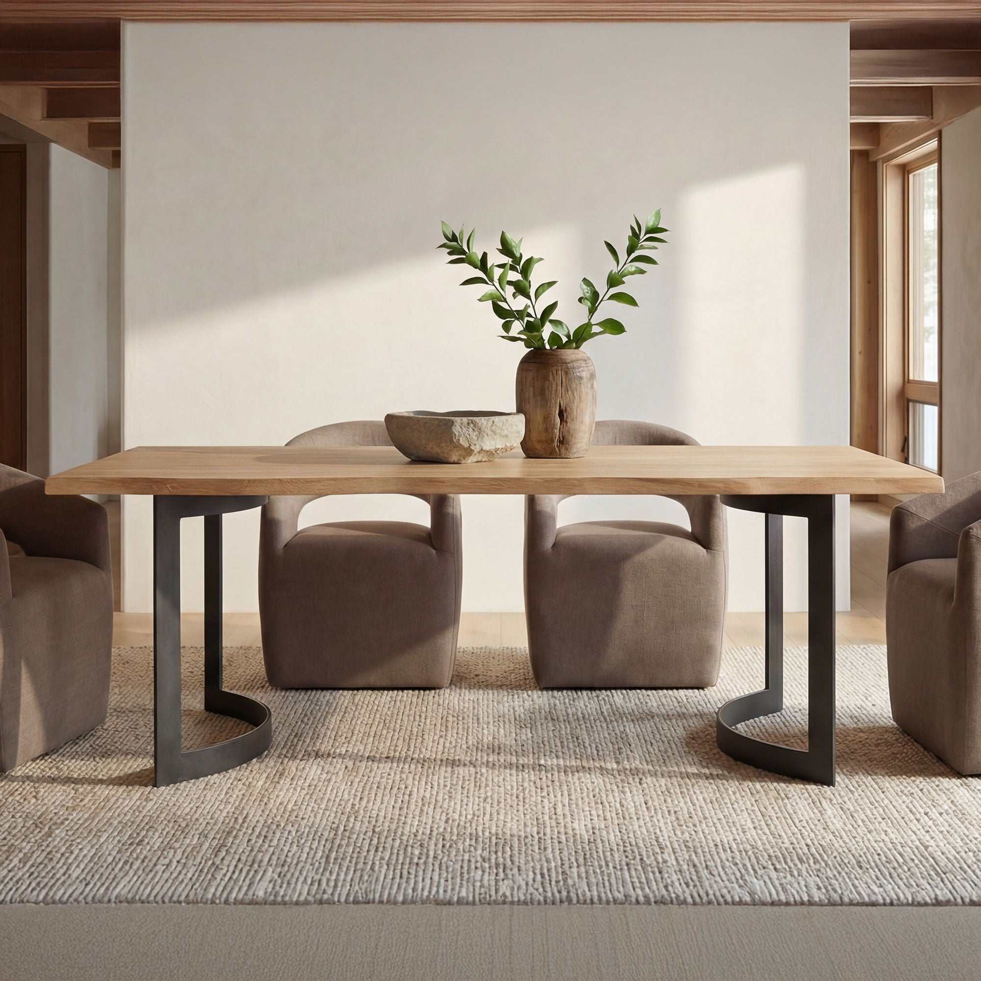 Barrow - Rolling Dining Chair - Soft Taupe - Image 1