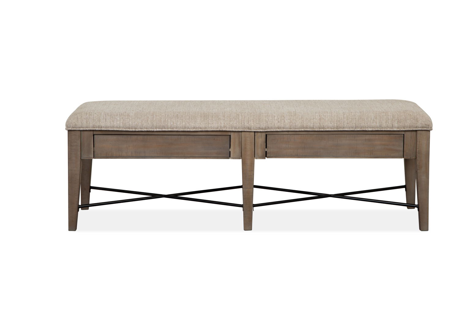 Paxton Place - Bench With Upholstered Seat - Dovetail Gray - Image 1