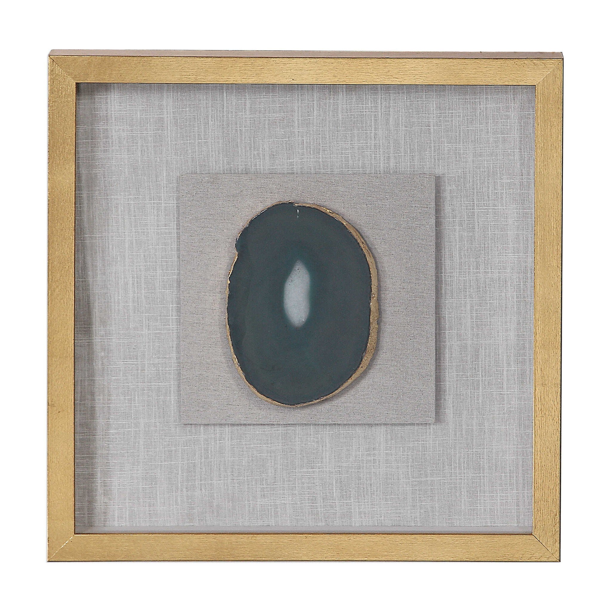 Keeva – Agate Stone Shadow Box – Gold