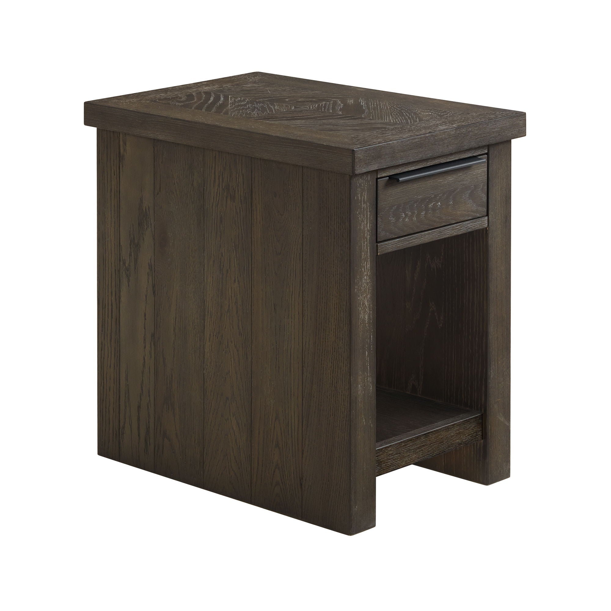 Hearst – Chairside Table – Reclaimed Chevron