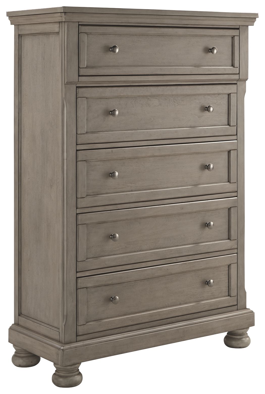 Lettner - Five Drawer Chest - 2-handles - Light Gray - Image 1